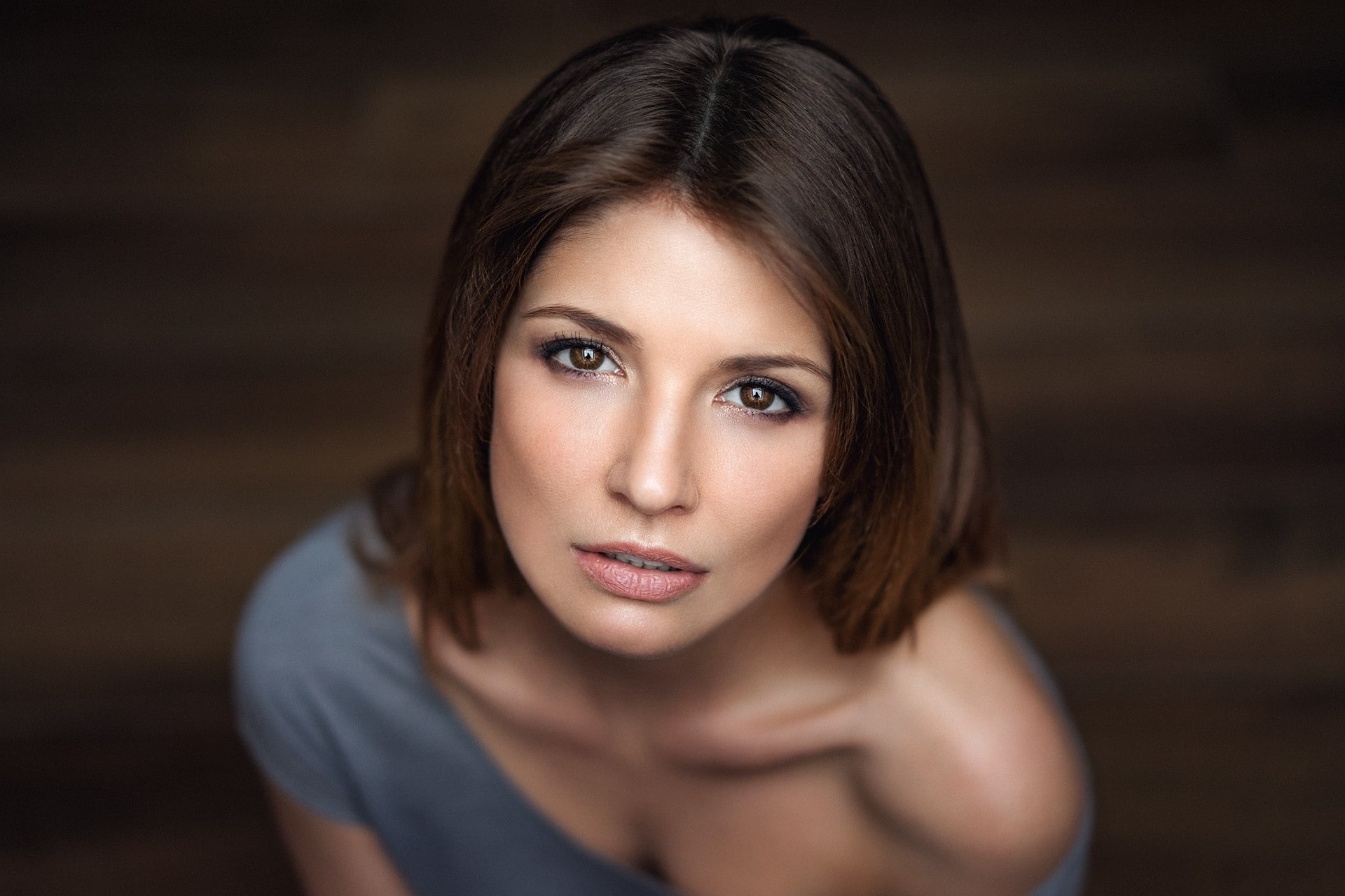 beauty, teenager, hairstyle, beautiful woman, close-up, human body part, looking at camera, one person, Martin Kühn, indoors, long hair, hair, portrait, HD Wallpaper