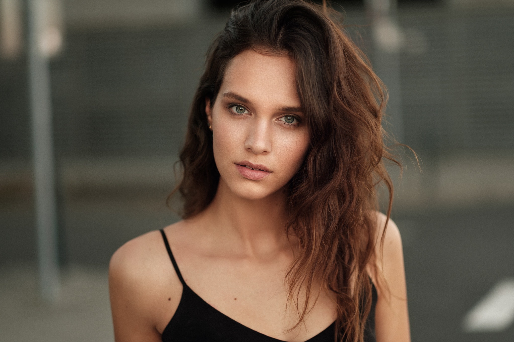 1080P, Martin Kühn, women, face, depth of field, portrait, HD Wallpaper