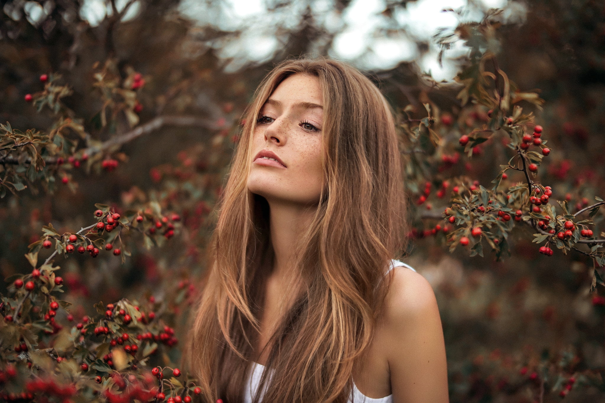 portrait, face, looking away, hairstyle, Martin Kühn, teenager, outdoors, blonde, blond hair, long hair, lifestyles, adult, standing, headshot, day, women outdoors, HD Wallpaper