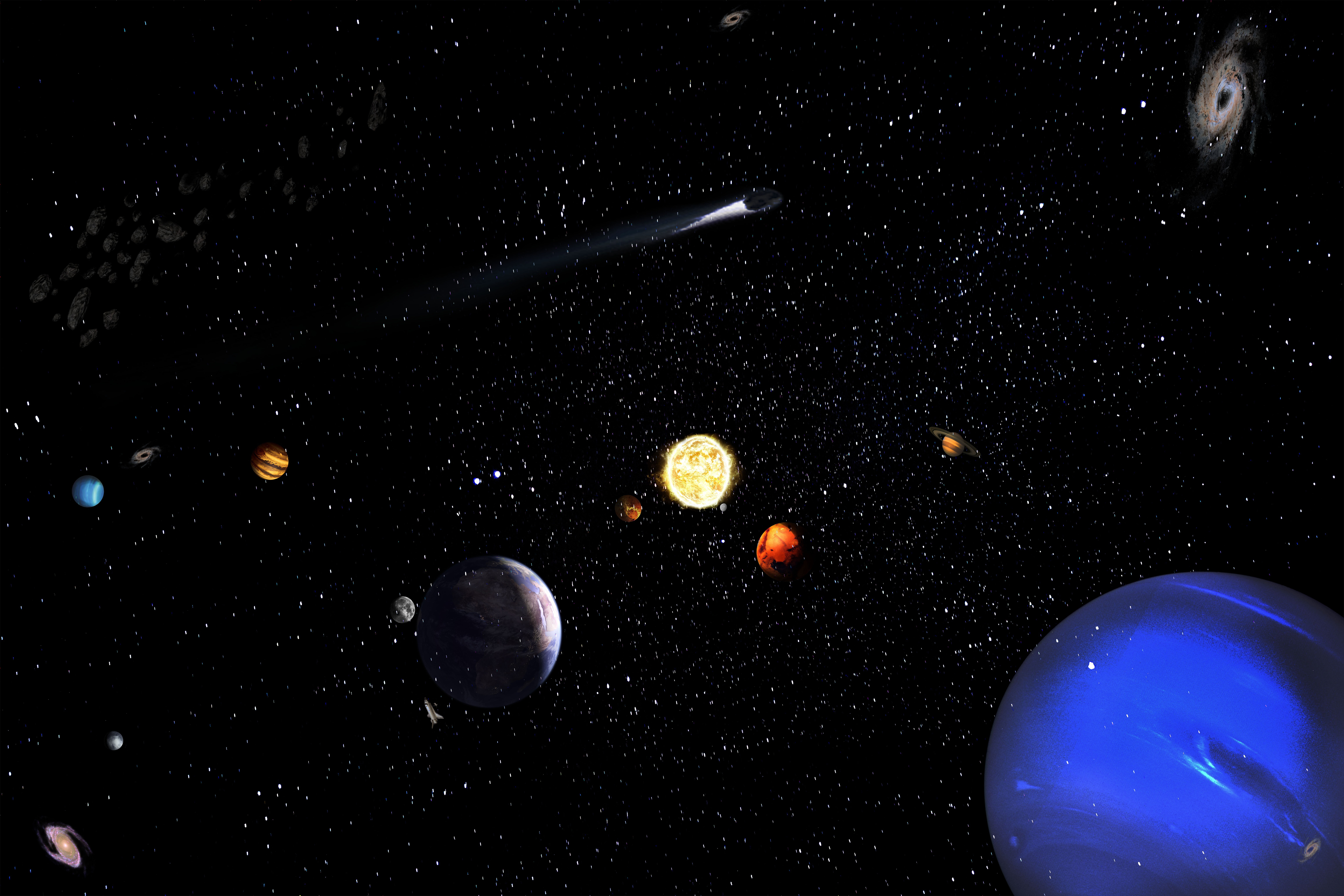 eclipse, planet, colored, sky, no people, earrings, solar system, nature, planet - space, space exploration, space, scenics - nature, night, galaxy, outdoors, HD Wallpaper