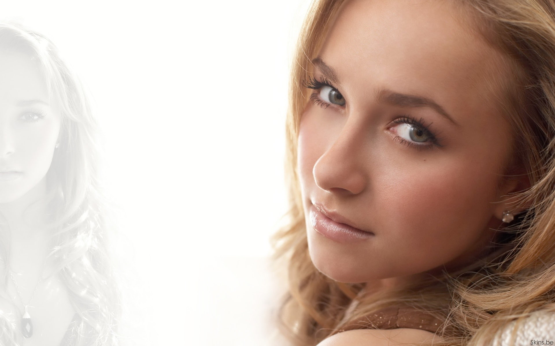 eyes, platinum blonde, Hayden Panettiere, lips, blonde, 1080P, blue eyes, HD Wallpaper