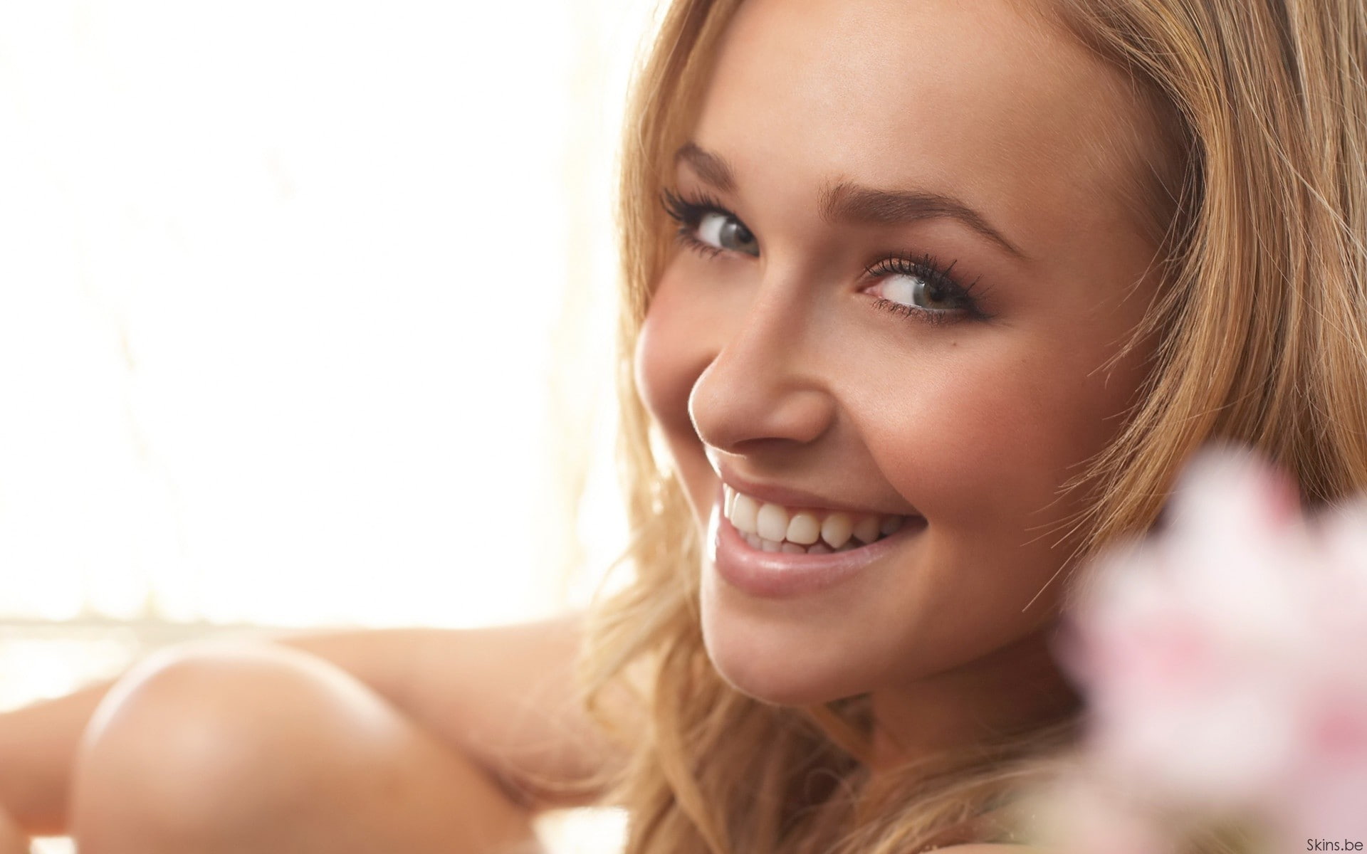 blonde, eyes, lips, Hayden Panettiere, 1080P, smiling, blue eyes, HD Wallpaper