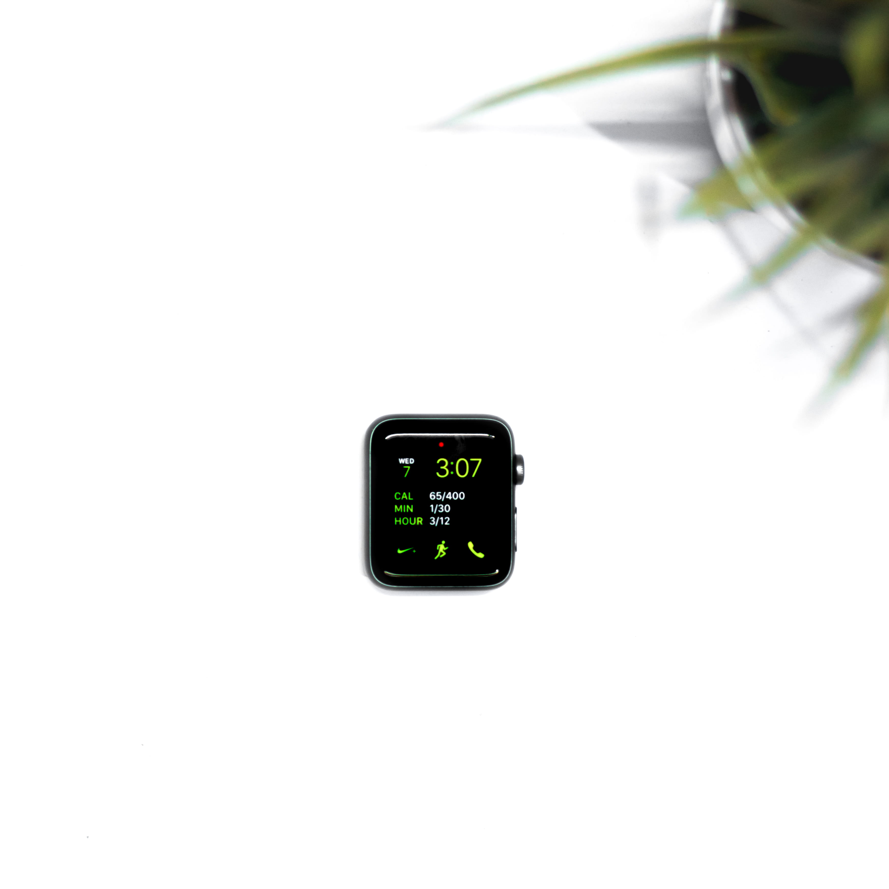 technology, close-up, minimalism, studio shot, still life, ios, clock, watch, time, digital clock, number, digital display, cut out, green, indoors, white, Phone HD Wallpaper