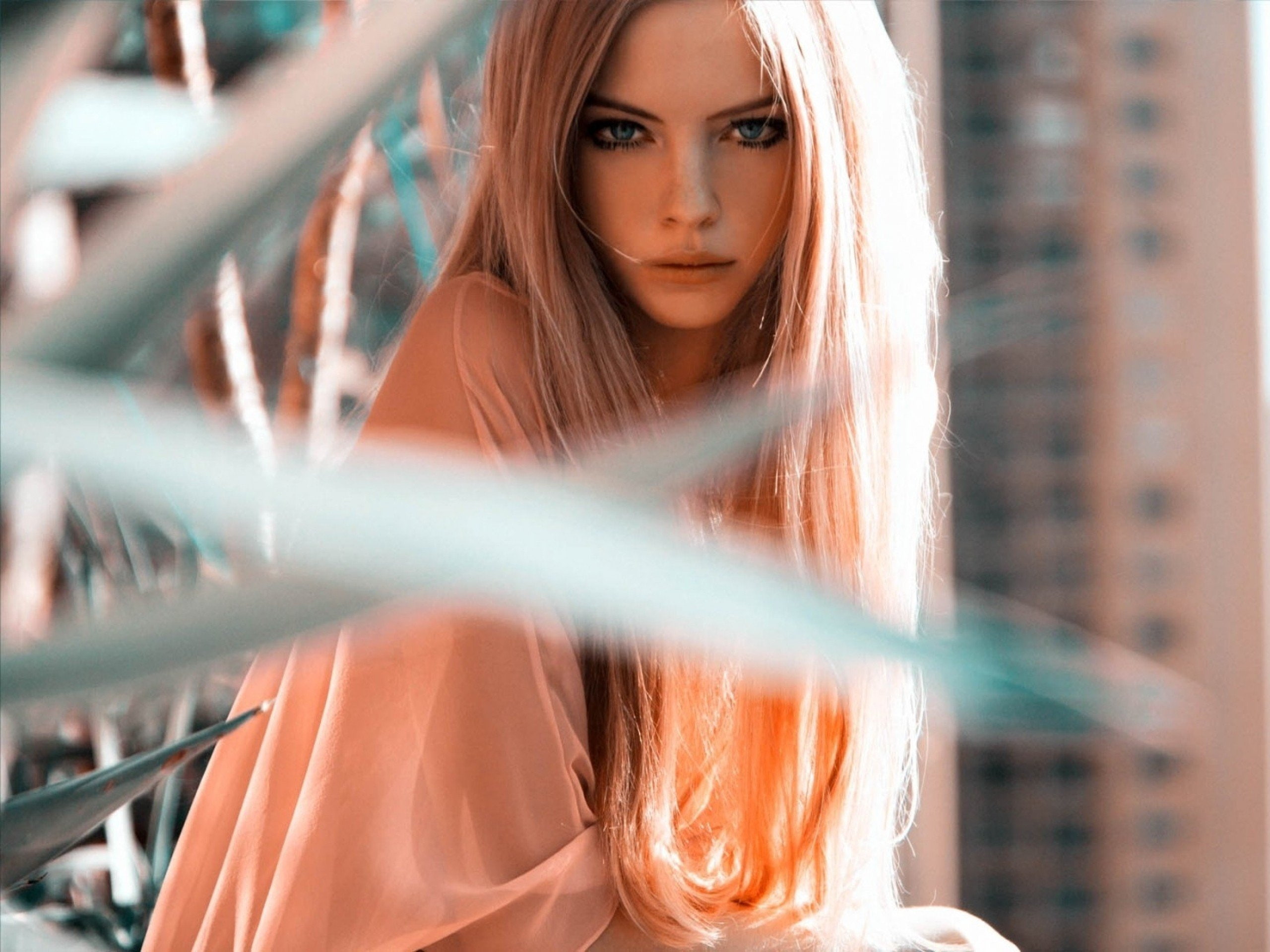 blue, eyes, women, skye, long, hair, 2K, models, blondes, stracke, HD Wallpaper