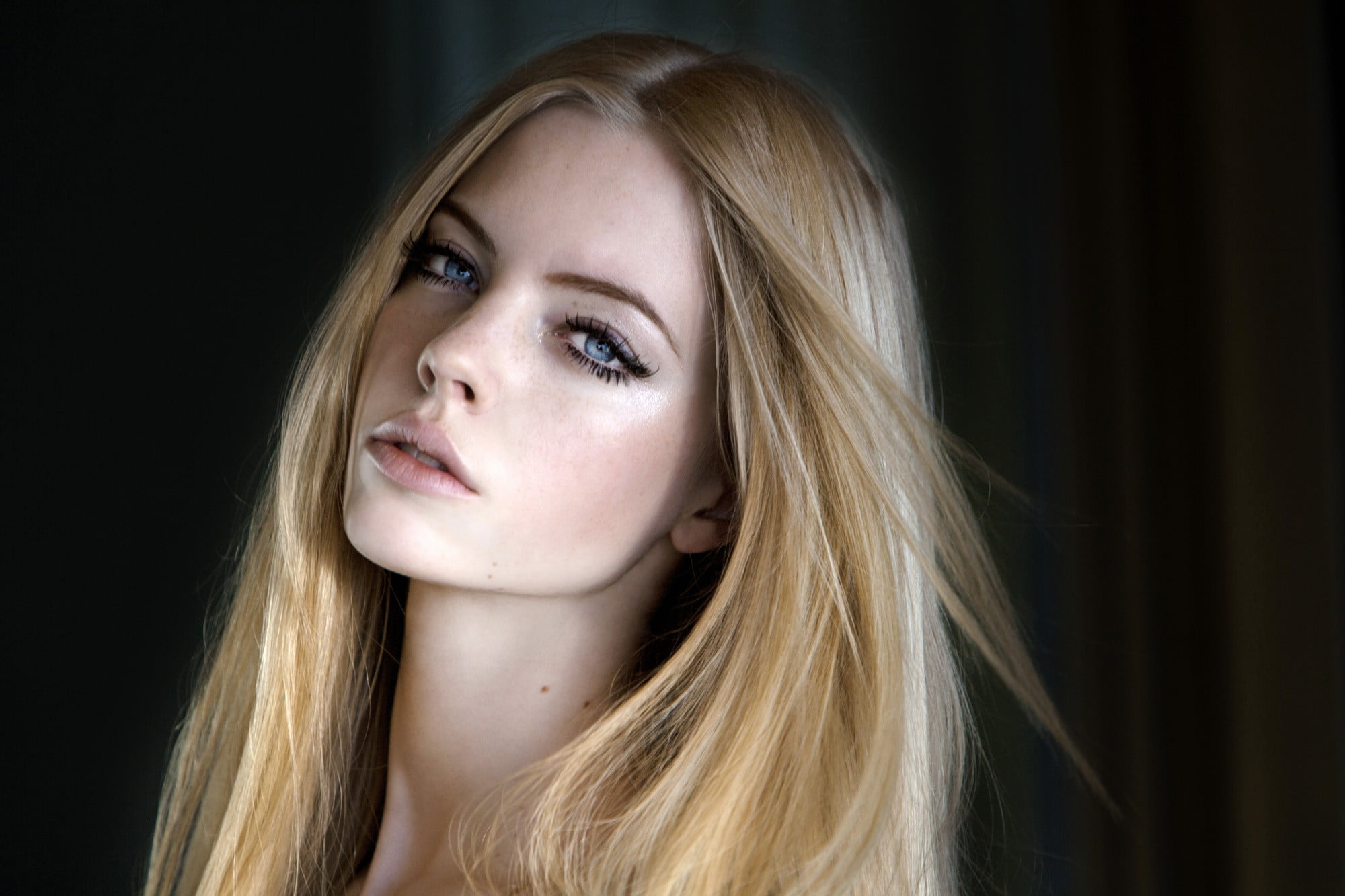 human face, blue eyes, beautiful woman, hair, Skye Stracke, women, one person, young women, blonde, beautiful people, young adult, teenager, looking at viewer, HD Wallpaper
