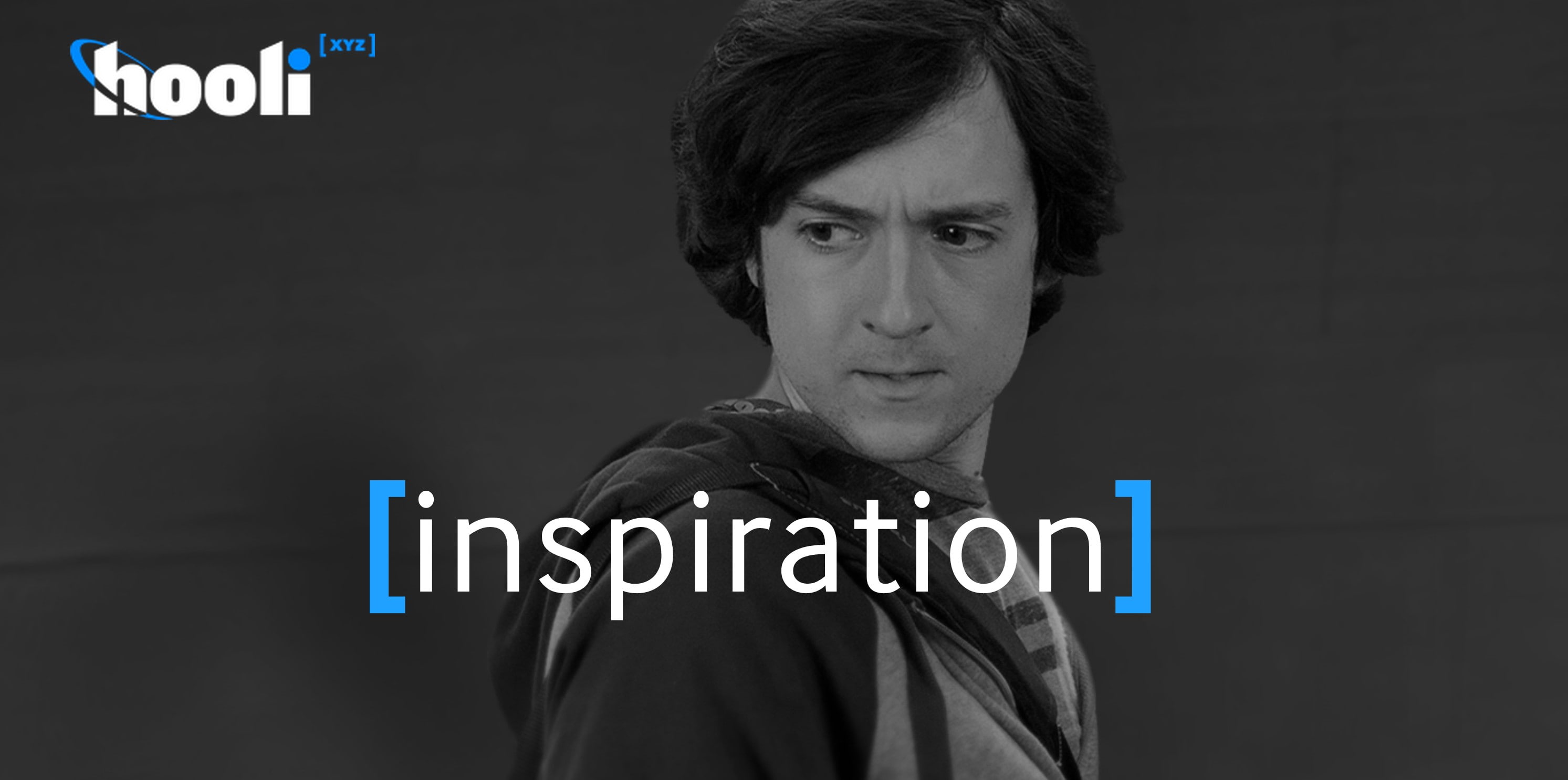 copy space, business, indoors, connection, black background, front view, looking at camera, 2K, one person, hooli parody silicon valley hbo, adult, sign, HD Wallpaper