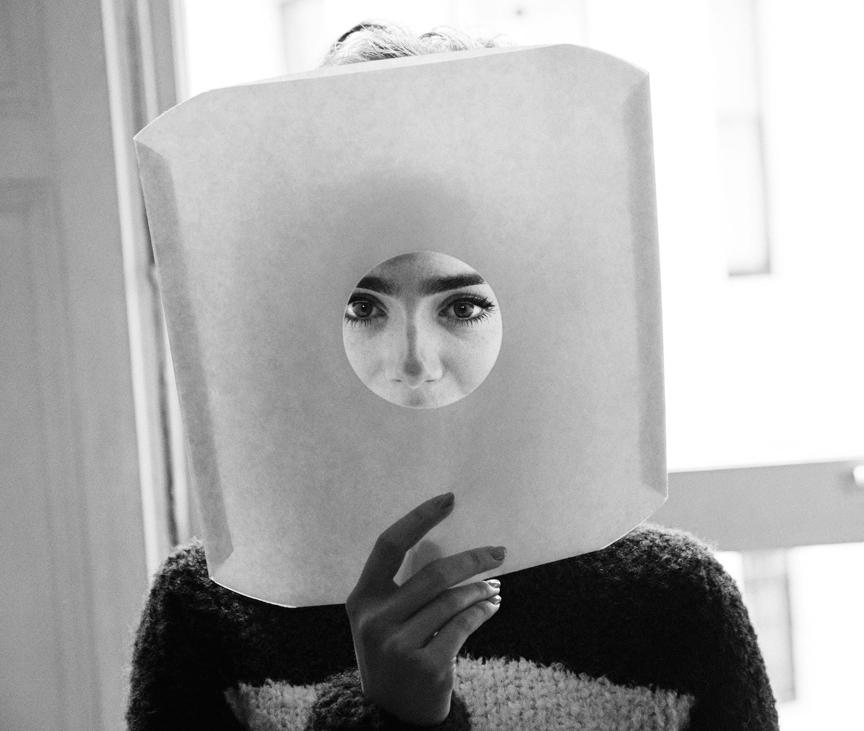 Lily Collins, celebrity, covered face, 720P, actress, women, HD Wallpaper