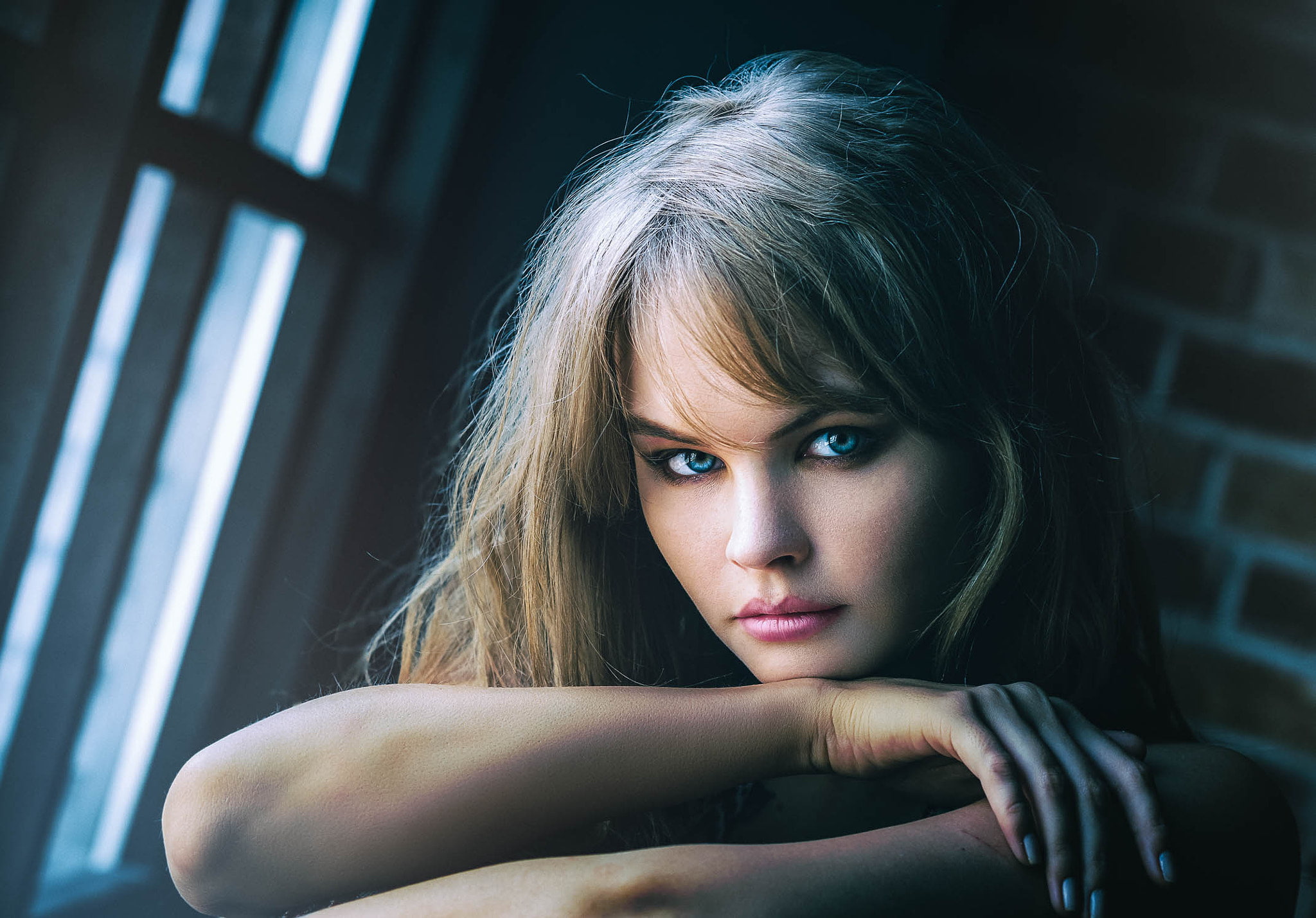 1080P, face, contemplation, beauty, body part, women, hair, looking at camera, Anastasia Scheglova, blue eyes, one person, adult, human face, teenager, HD Wallpaper