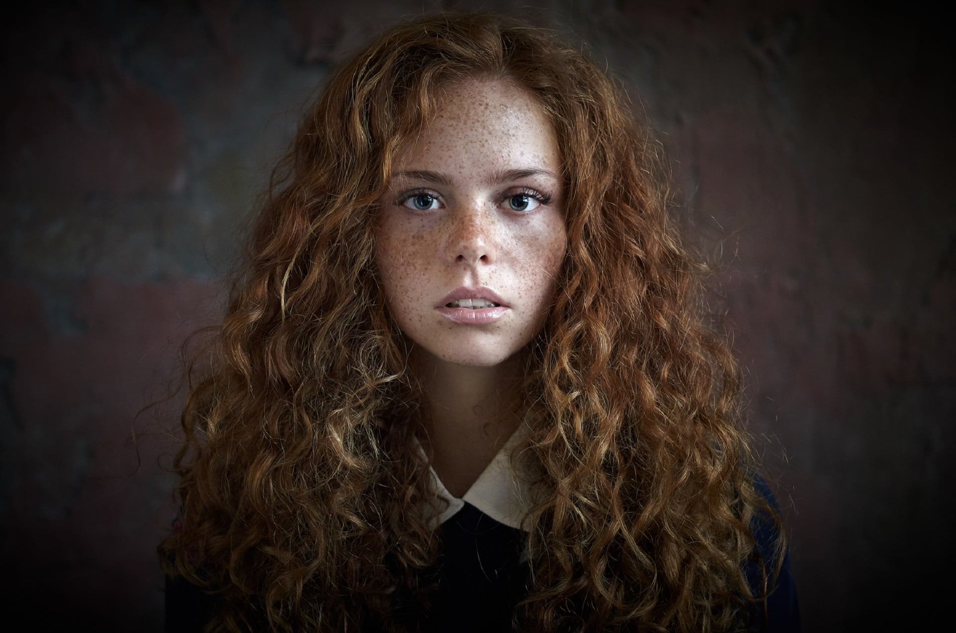 girl, 1080P, Eric, freckles, Daria Kryuchkova, HD Wallpaper