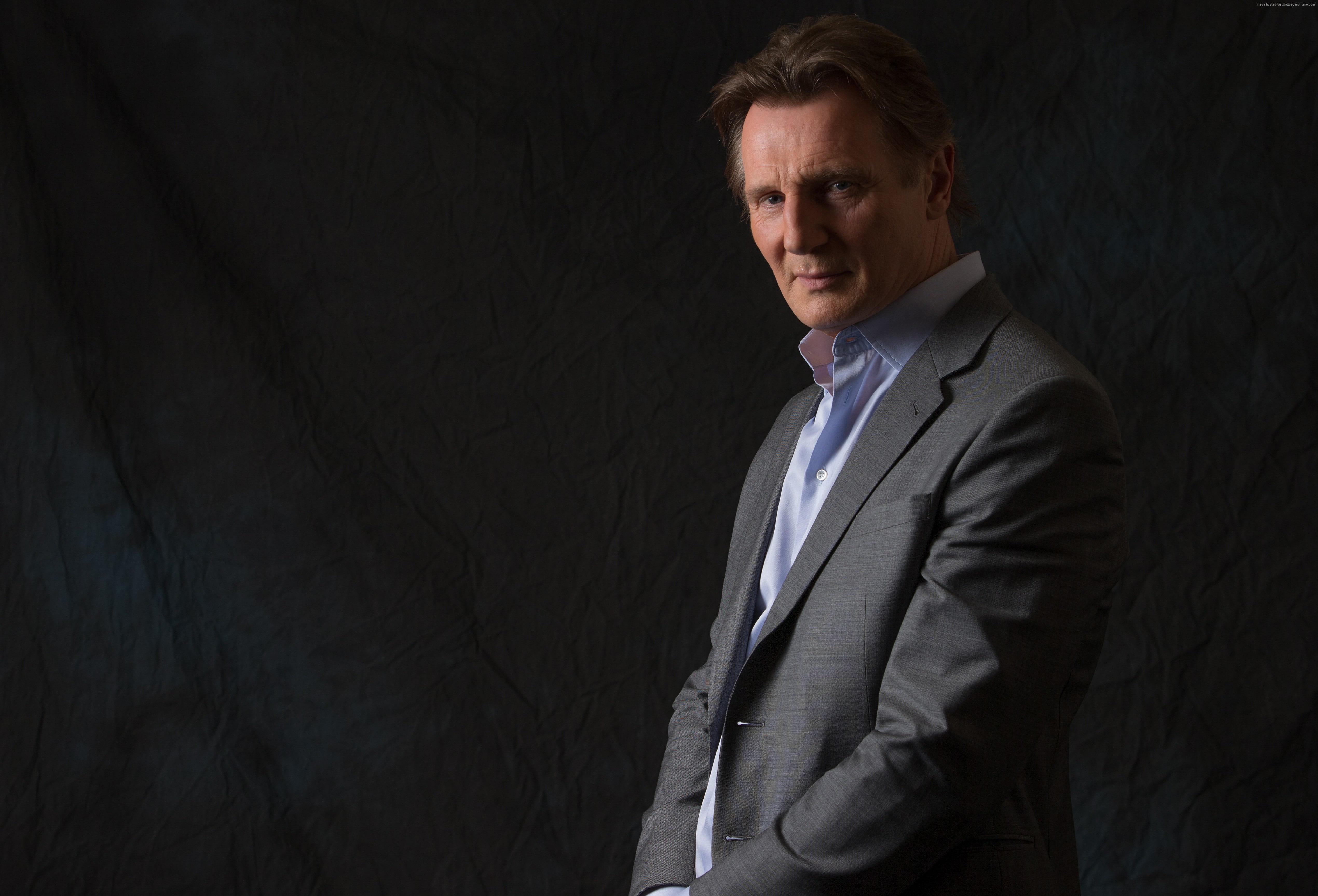 4K, actor, Most Popular Celebs in 2015, Liam Neeson, HD Wallpaper