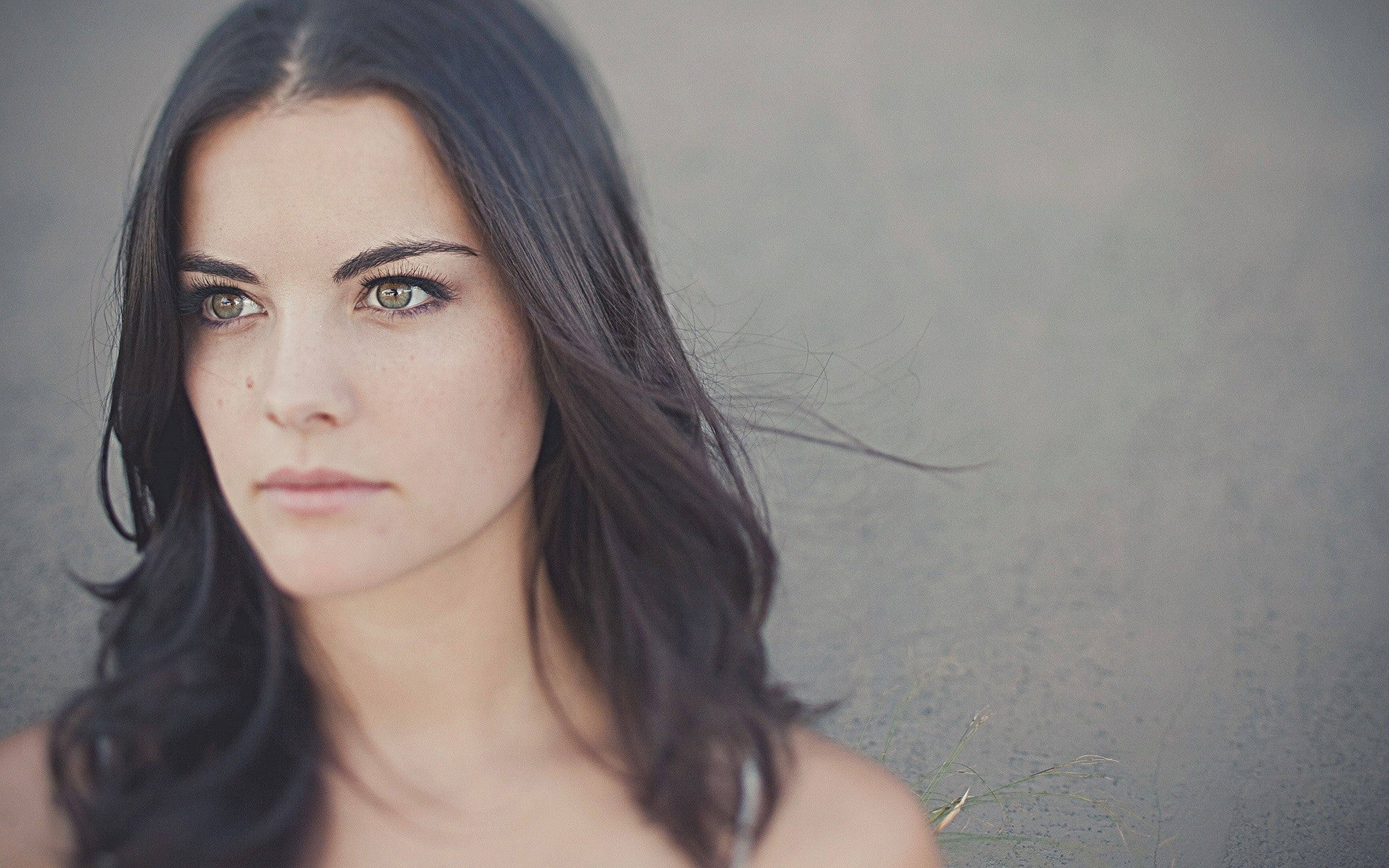 human face, black hair, Jaimie Alexander, beautiful woman, long hair, beauty, looking at camera, headshot, face, hair, copy space, young adult, women, fashion, HD Wallpaper