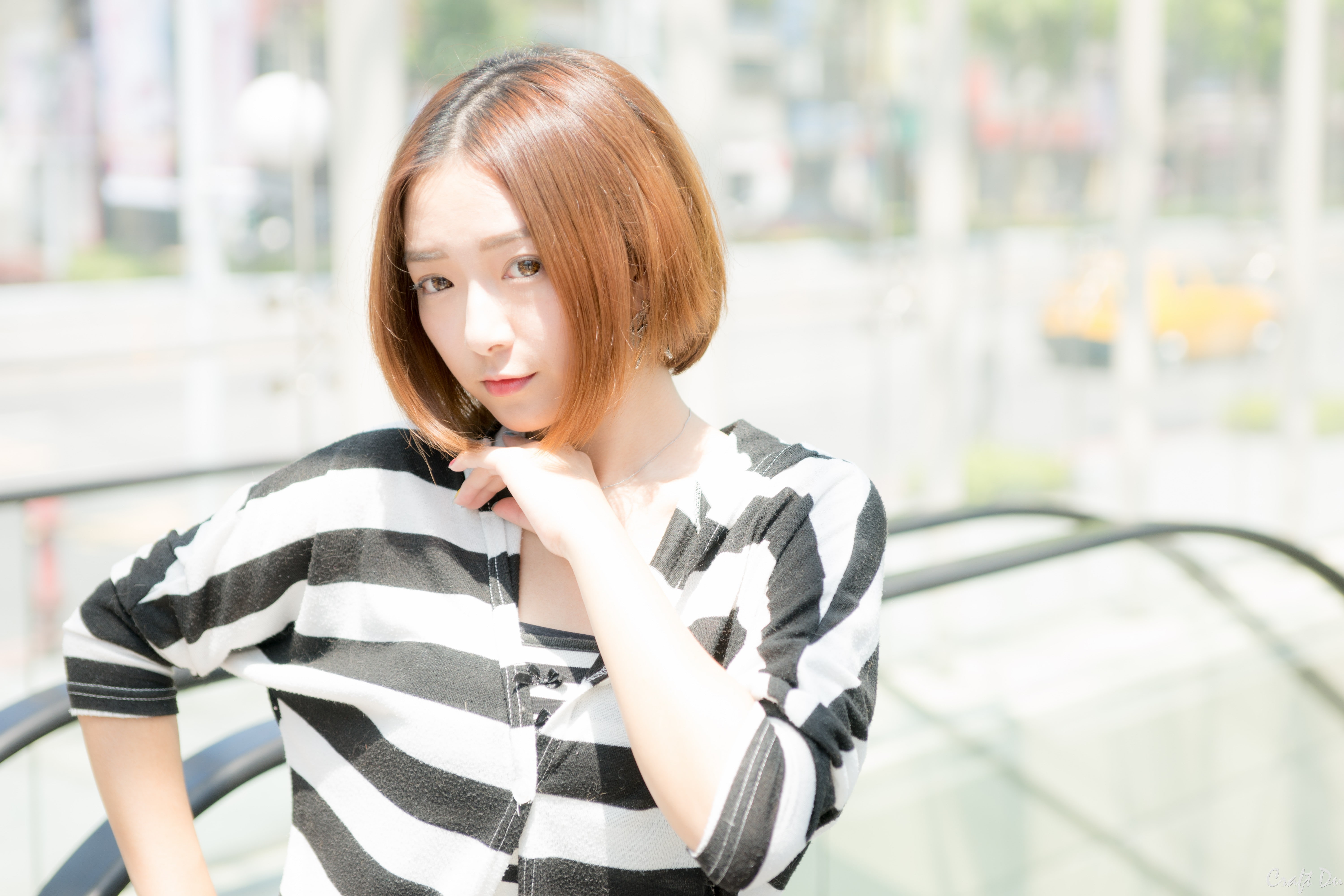 hairstyle, casual clothing, real people, one person, women, hazel eyes, redhead, 5K, short hair, auburn hair, leisure activity, portrait, day, beautiful woman, HD Wallpaper