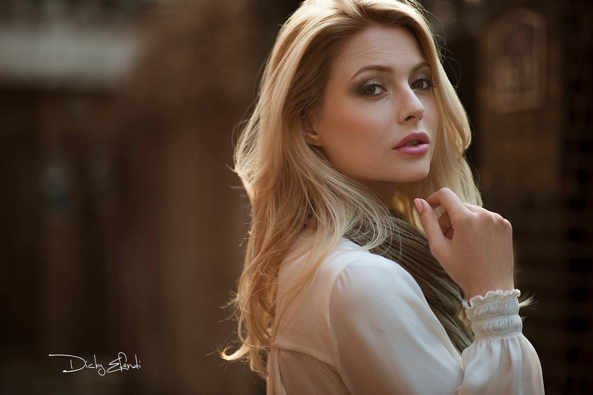 hairstyle, fashion, portrait, focus on foreground, beauty, contemplation, women, beautiful woman, hair, one person, scarf, adult, Dicky Efendi, side view, HD Wallpaper