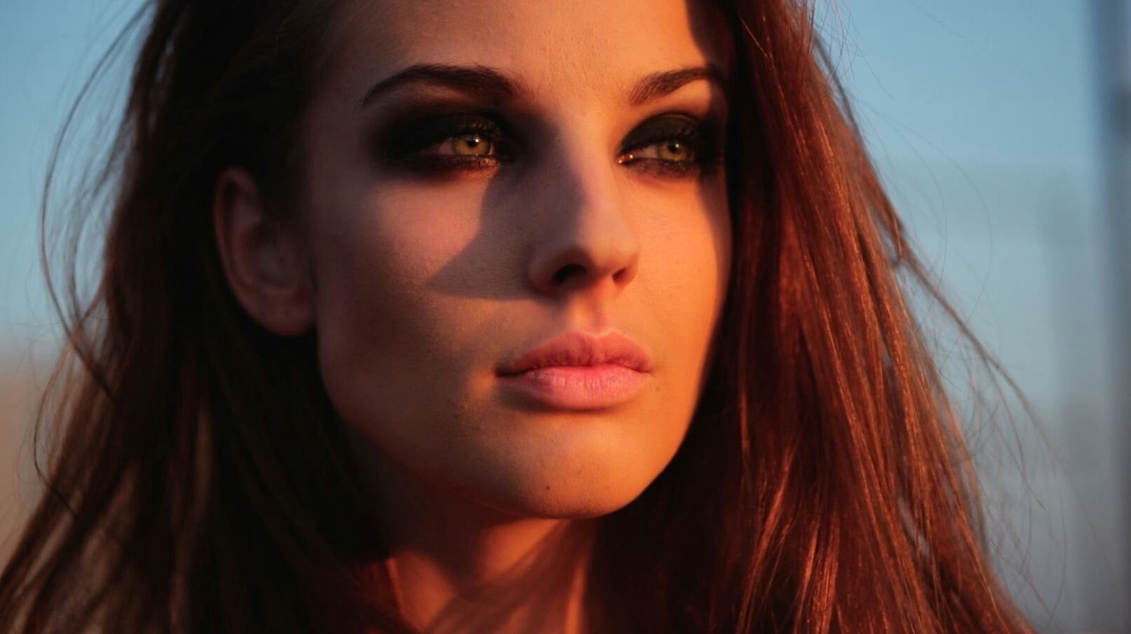 young adult, contemplation, redhead, women, hairstyle, 720P, headshot, depression - sadness, human hair, beautiful woman, body part, model, face, long hair, HD Wallpaper