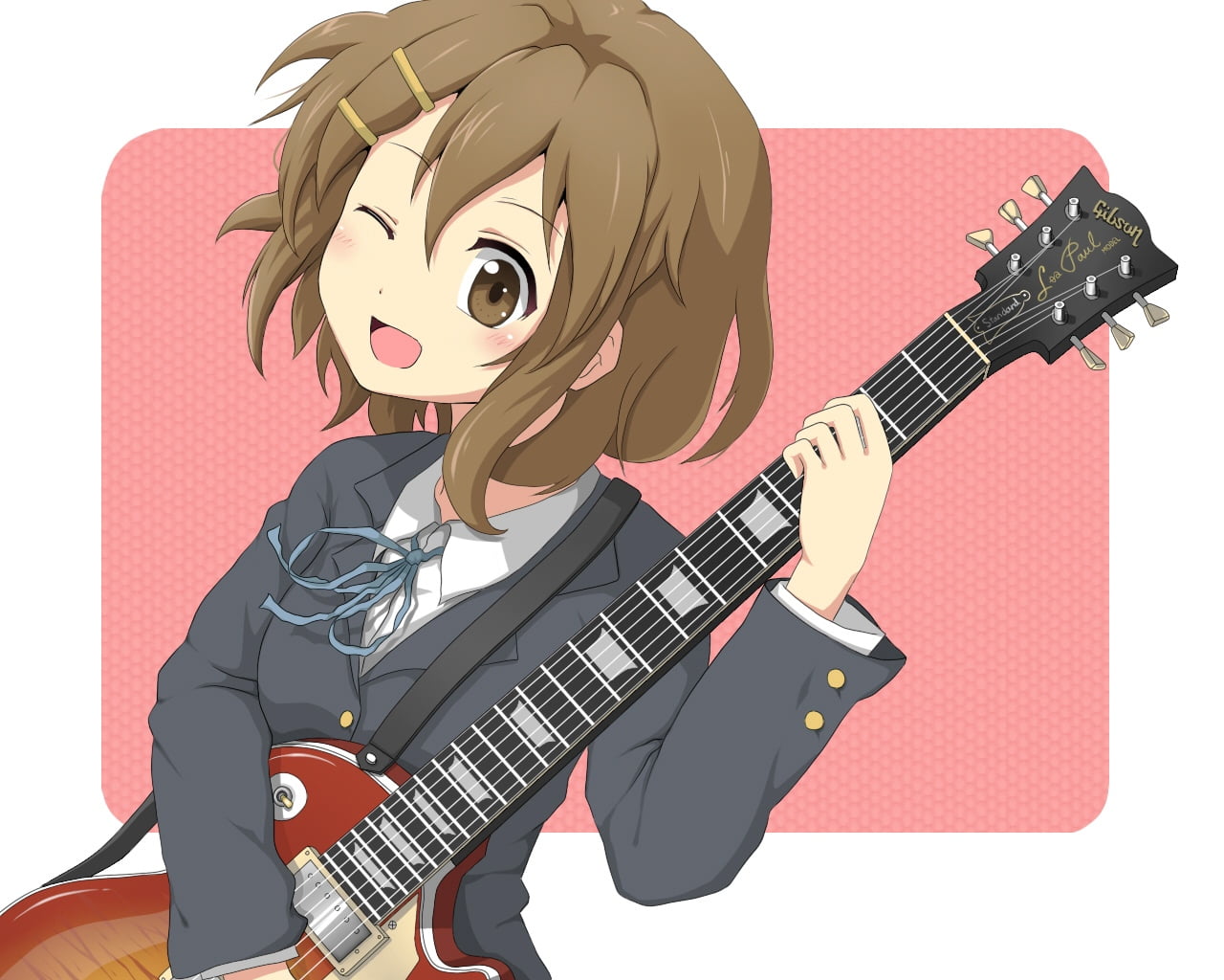 smile, cartoon, flirting, guitar, musician, teenager, girl, paul, rock music, performance, musical equipment, string instrument, men, musical instrument, HD Wallpaper