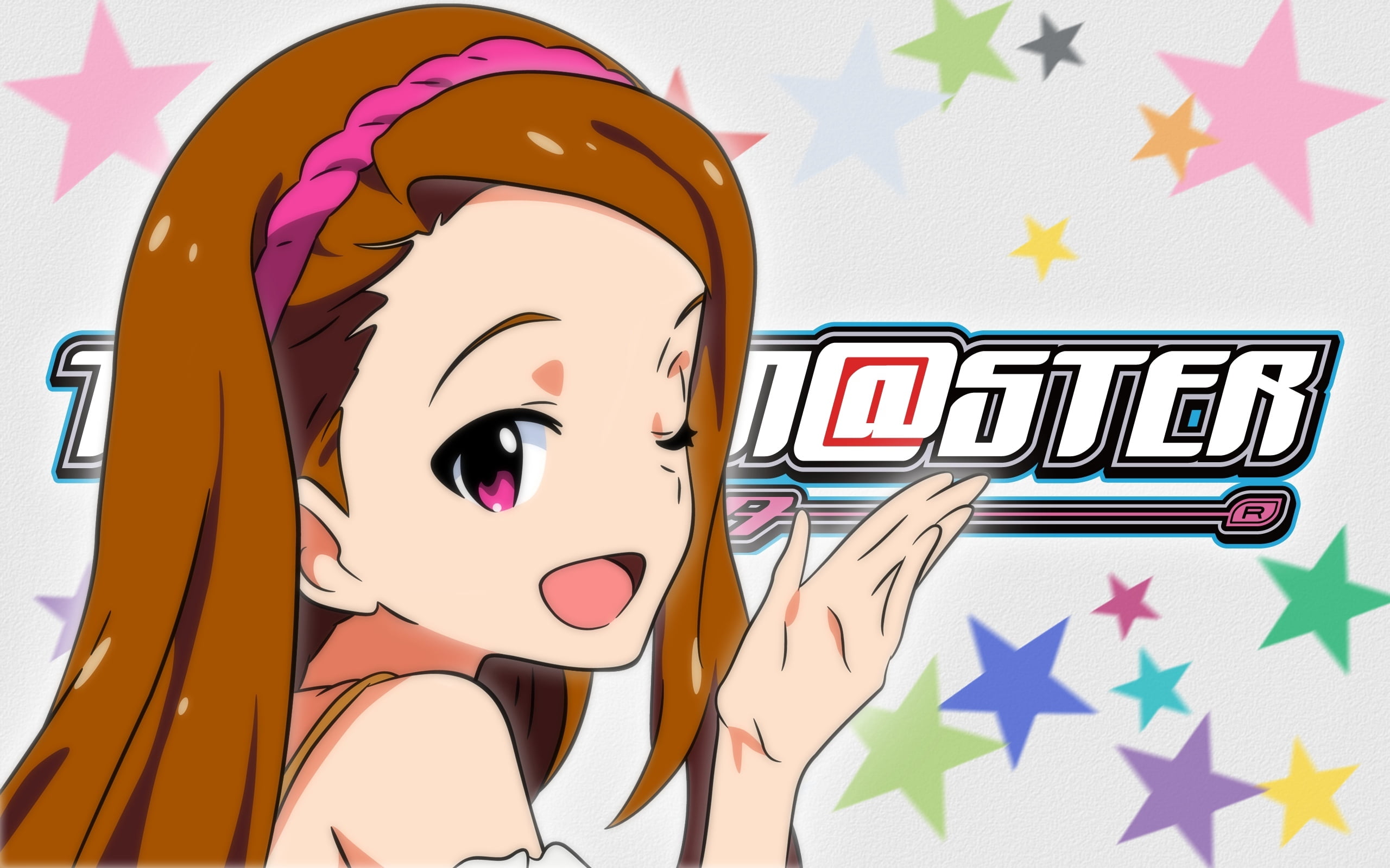 art and craft, day, brown, no people, female likeness, hand, fashion, star shape, haired, flirting, people, creativity, beautiful, girl, minase iori, brunette, HD Wallpaper
