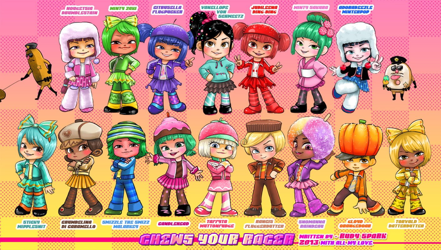 Wreck-It Ralph, Movie, Candlehead (Wreck-It Ralph), Rancis Fluggerbutter, Vanellope von Schweetz, Taffyta Muttonfudge, Jubileena Bing-Bing, 720P, Ralph, HD Wallpaper