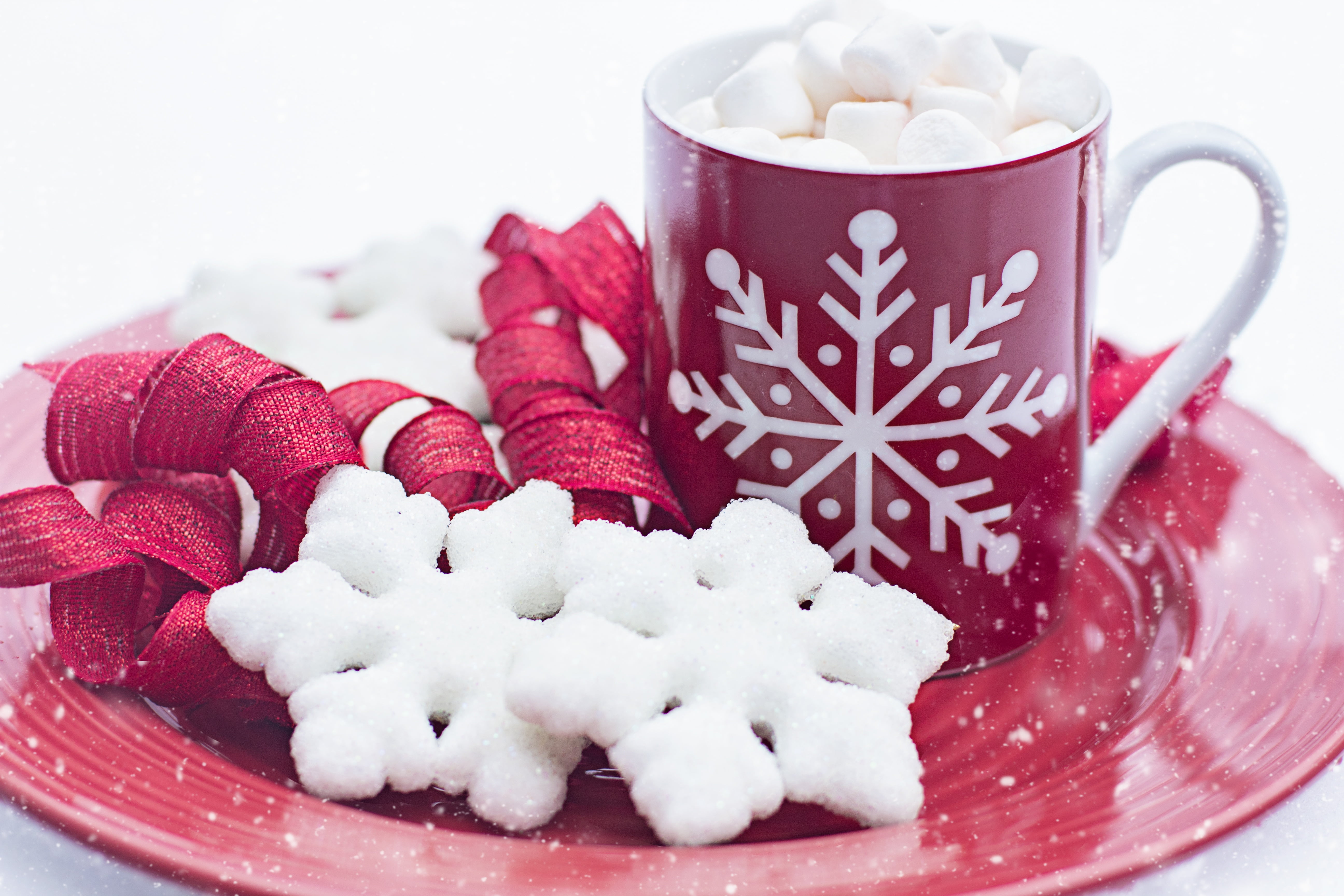 christmas, holiday, star shape, ceramic, decoration, breakfast, sweet Food, white color, celebration, sweet, coffee - Drink, snack, freshness, indoors, HD Wallpaper