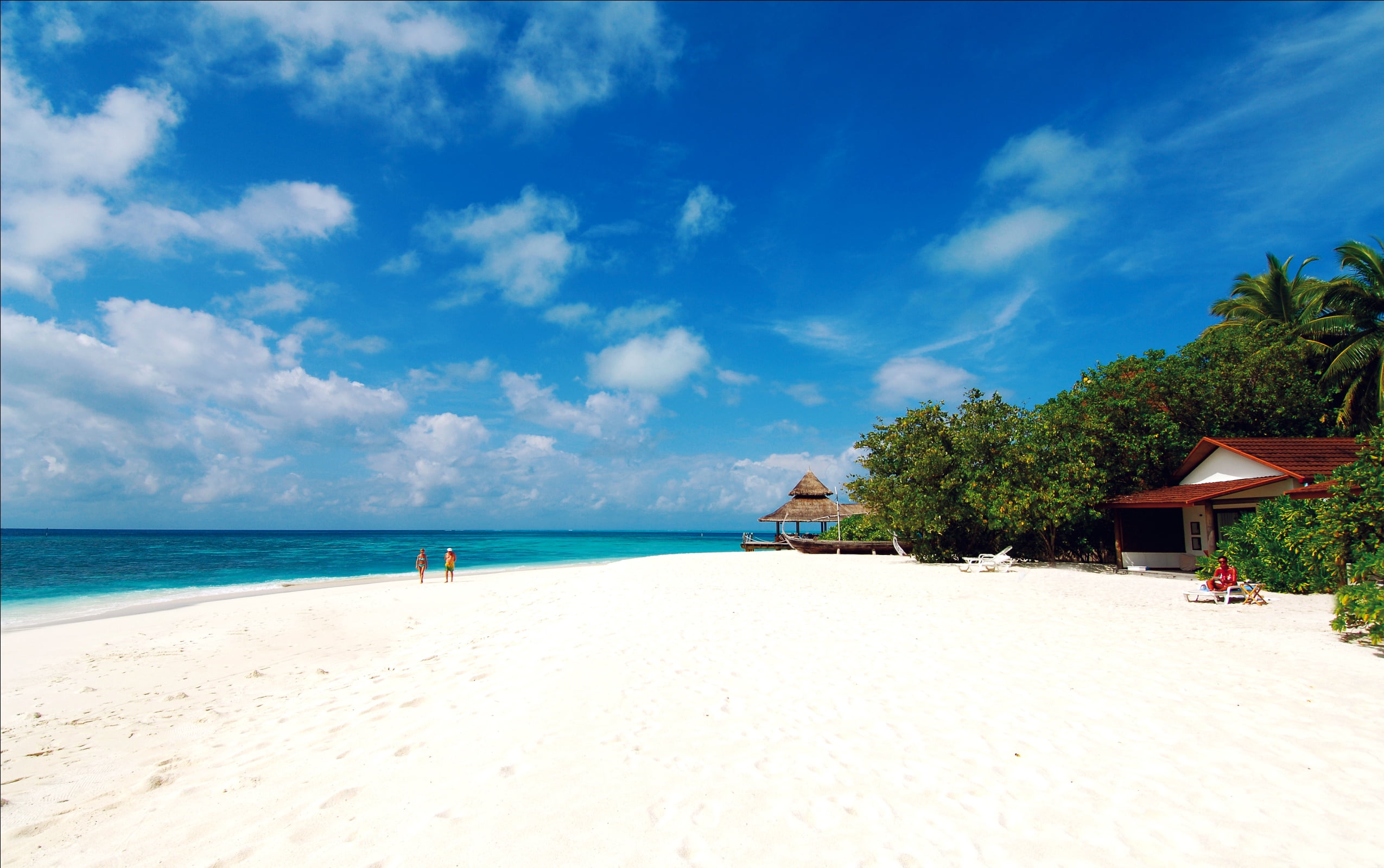 tranquil scene, land, 1080P, sky, natrue, diamonds, thudufushi, water, sea, scenics - nature, trees, sunlight, cloud - sky, green, no people, ocean, beauty in nature, HD Wallpaper