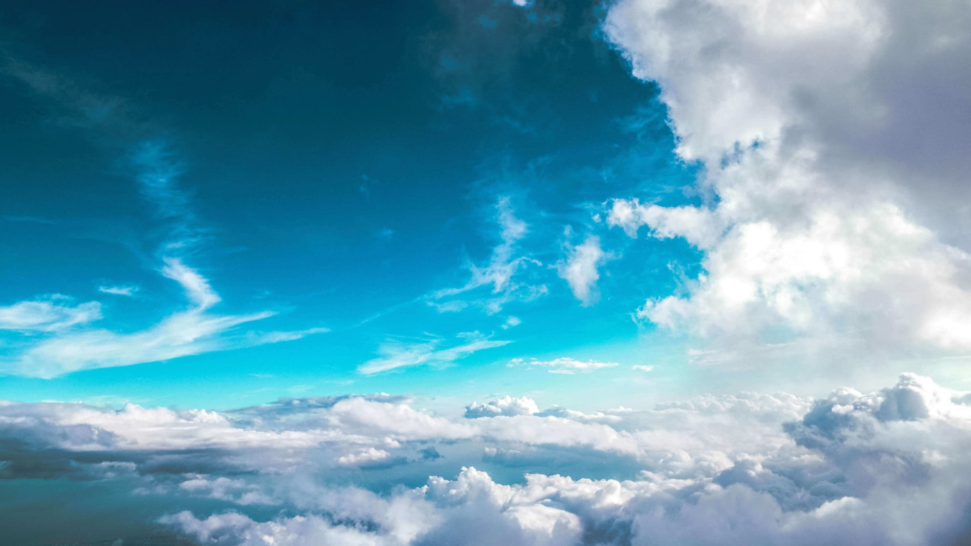 meteorology, climate, overcast, wind, 1080P, blue, tranquility, no people, backgrounds, environment, textured effect, dramatic sky, above, bright, cloud - sky, HD Wallpaper