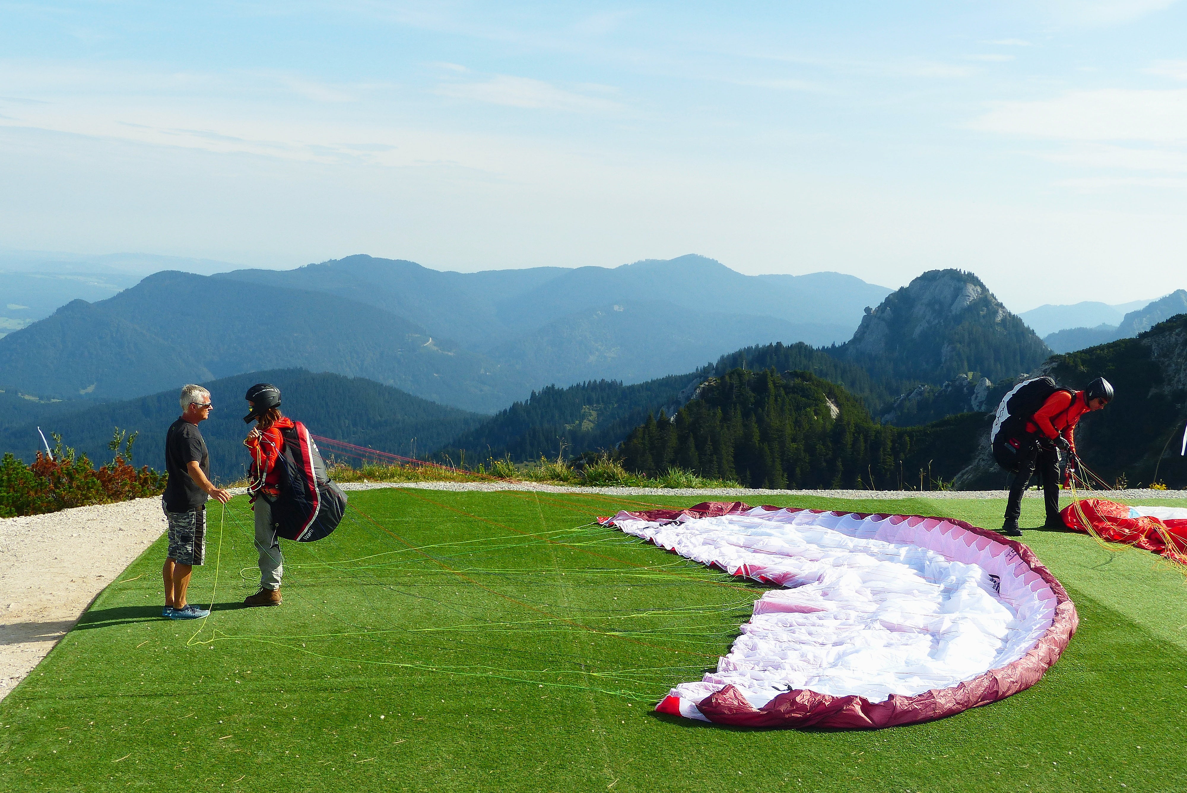 lifestyles, schwangau, tegelberg, paragliding, two people, allgäu, dom, people, plant, grass, men, leisure activity, sky, outdoors, scenics - nature, beauty in nature, HD Wallpaper