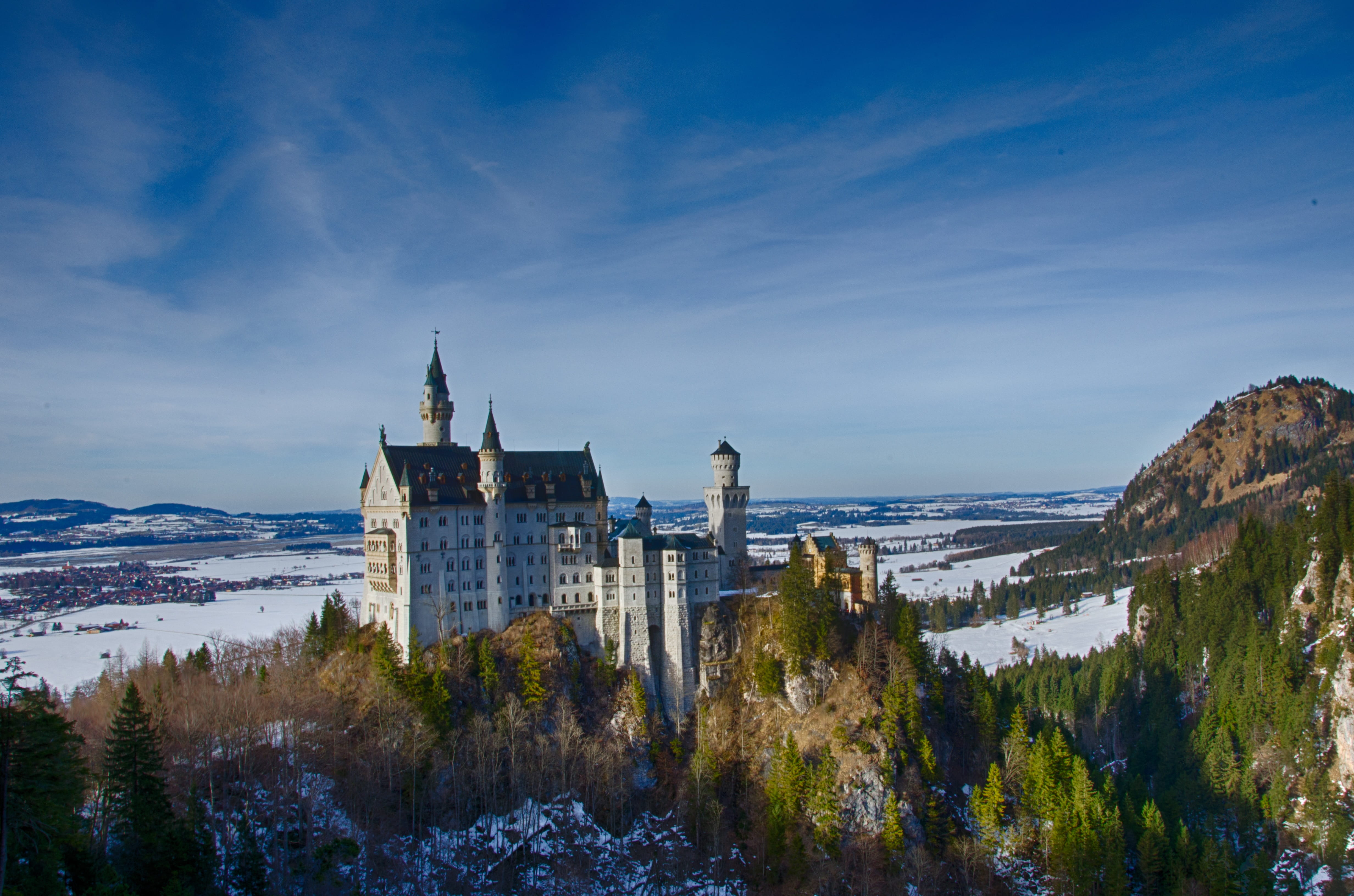 travel Locations, structures, outdoors, the past, built Structure, tower, idyllic, winter, history, tree, mountain, plant, sky, famous Place, building exterior, HD Wallpaper