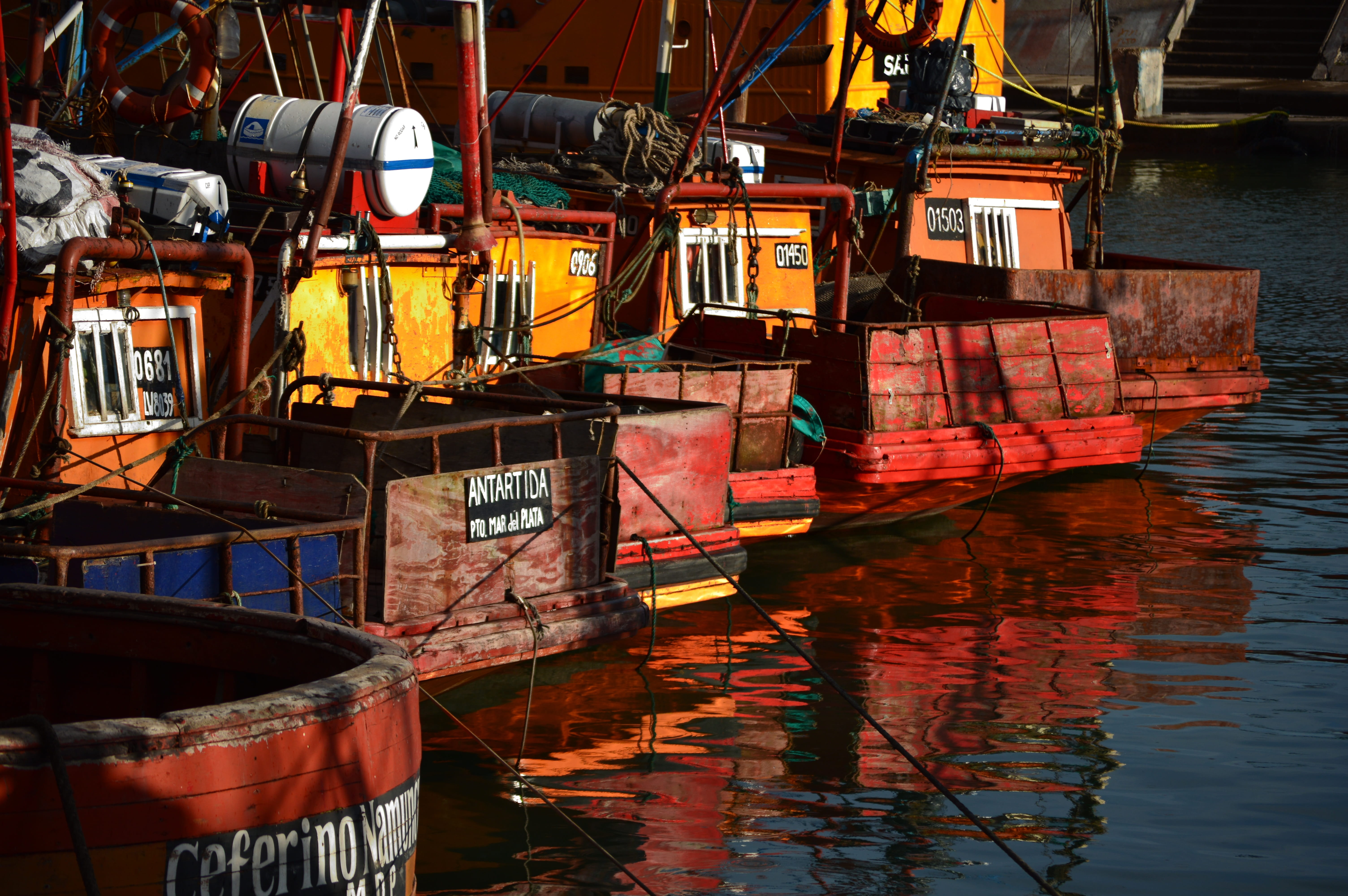 craft, industry, built structure, boat, fishing boat, nautical vessel, argentina, no people, harbor, transportation, fishing, boats, commercial dock, waterfront, HD Wallpaper