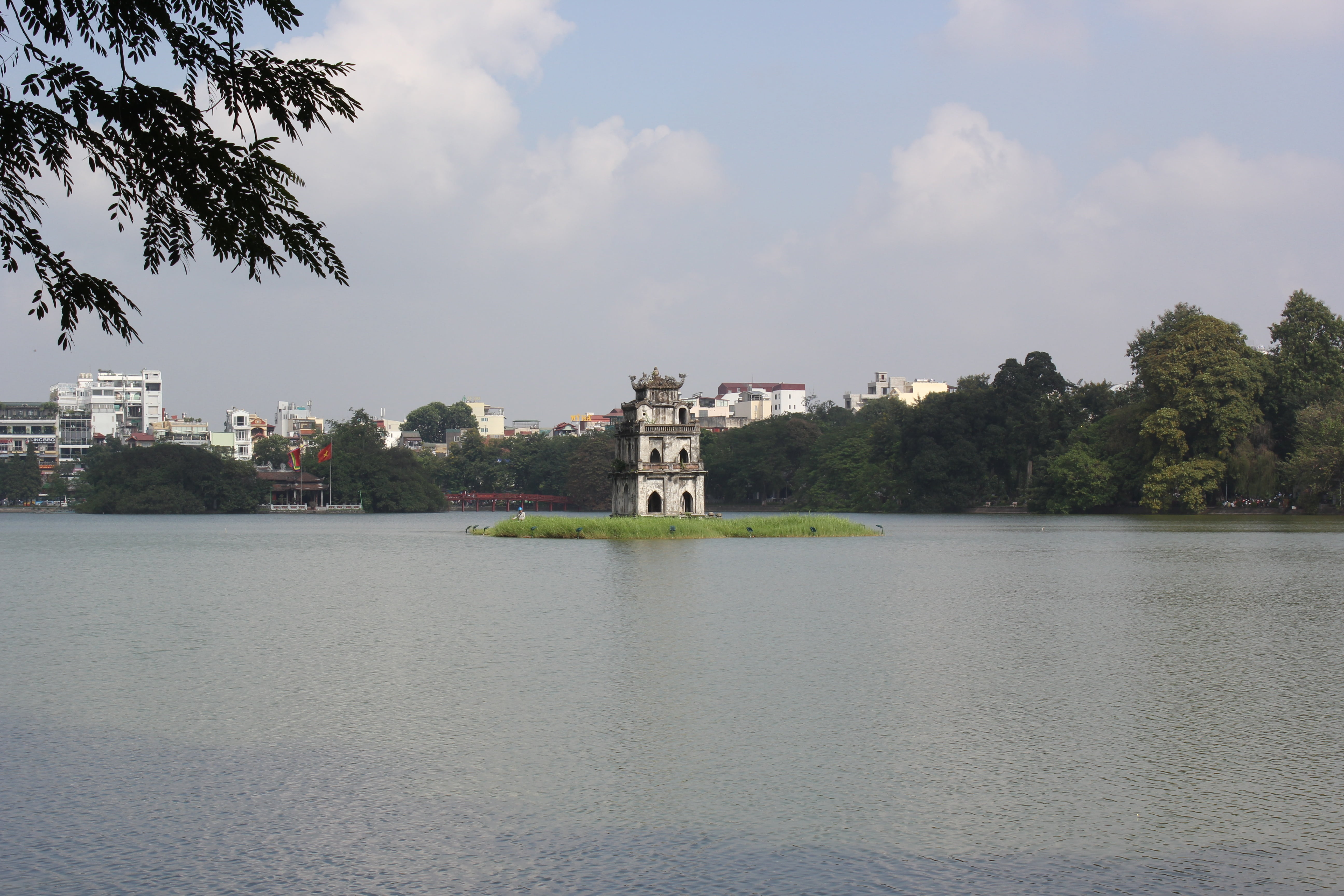 lake, water, the city, built structure, nature, the park, sky, day, outdoors, 5K, no people, building, ha noi, hoan kiem lake, plant, growth, beauty in nature, HD Wallpaper