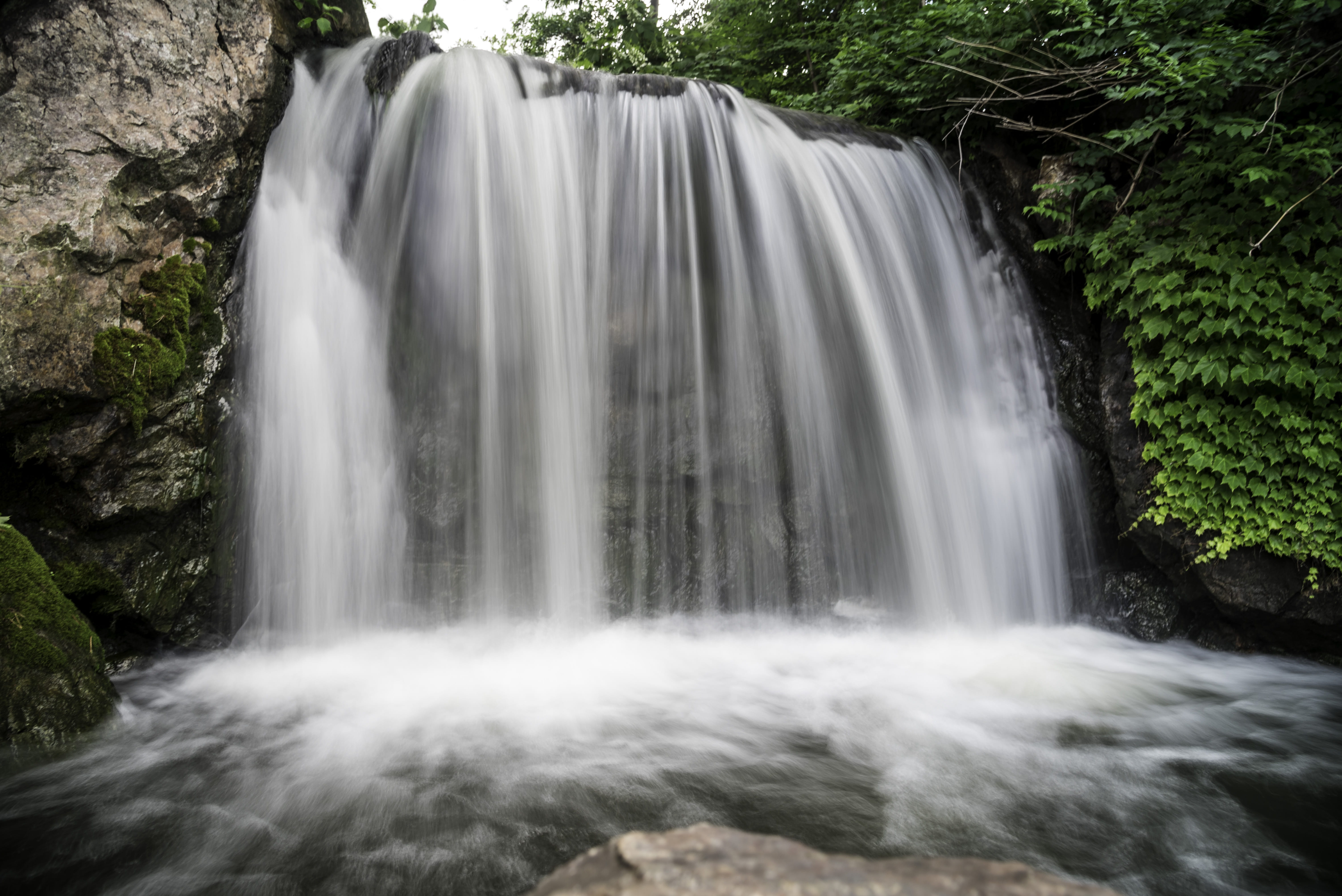 landscape, botanical, outdoors, no people, solid, illinois, Waterfall, flowing Water, rock, public domain, 5K, river, nature, stream, blurred motion, rapid, HD Wallpaper