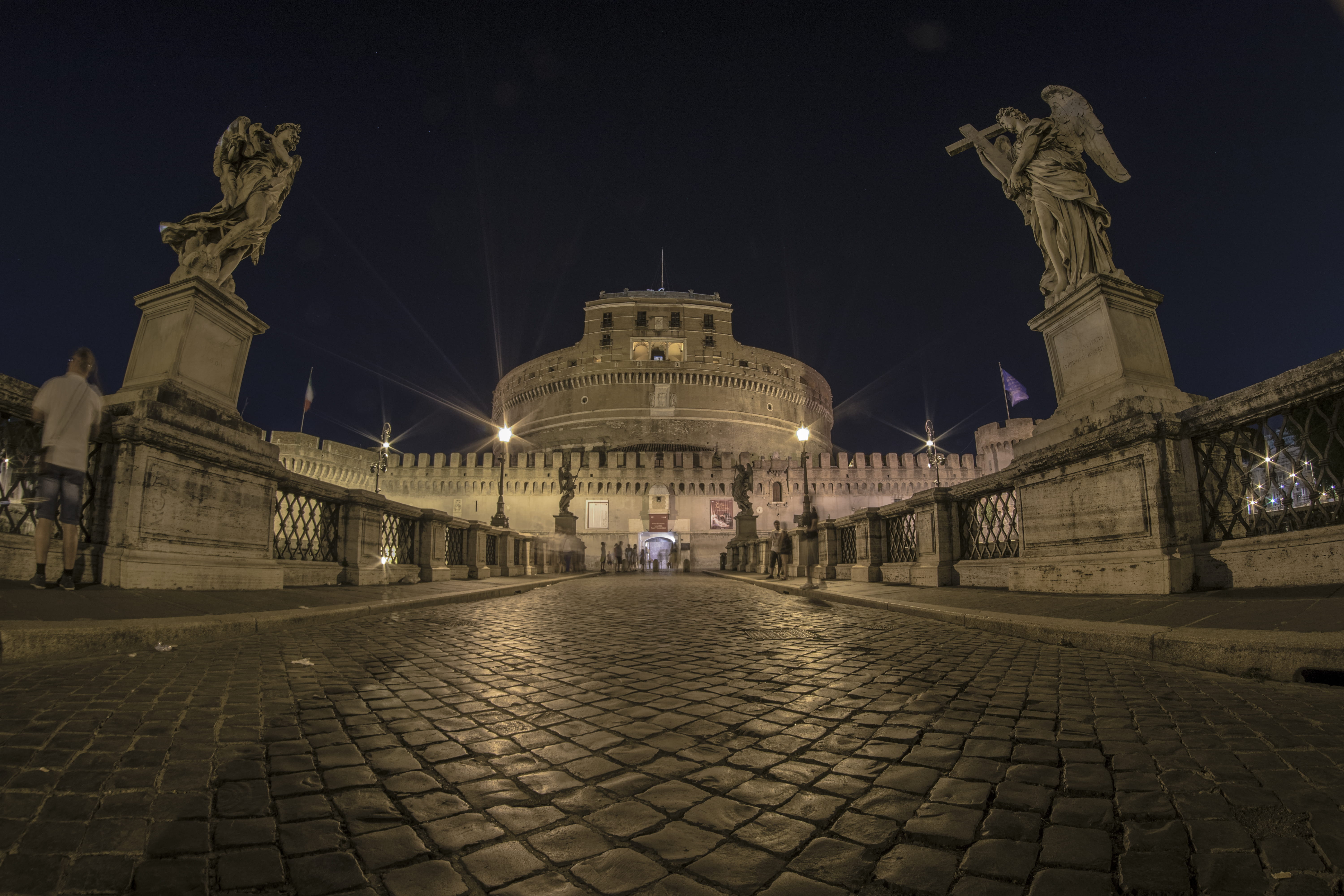 roma, italy, incidental people, representation, rome, street, architectural column, history, sky, art and craft, building exterior, 5K, travel, architecture, HD Wallpaper