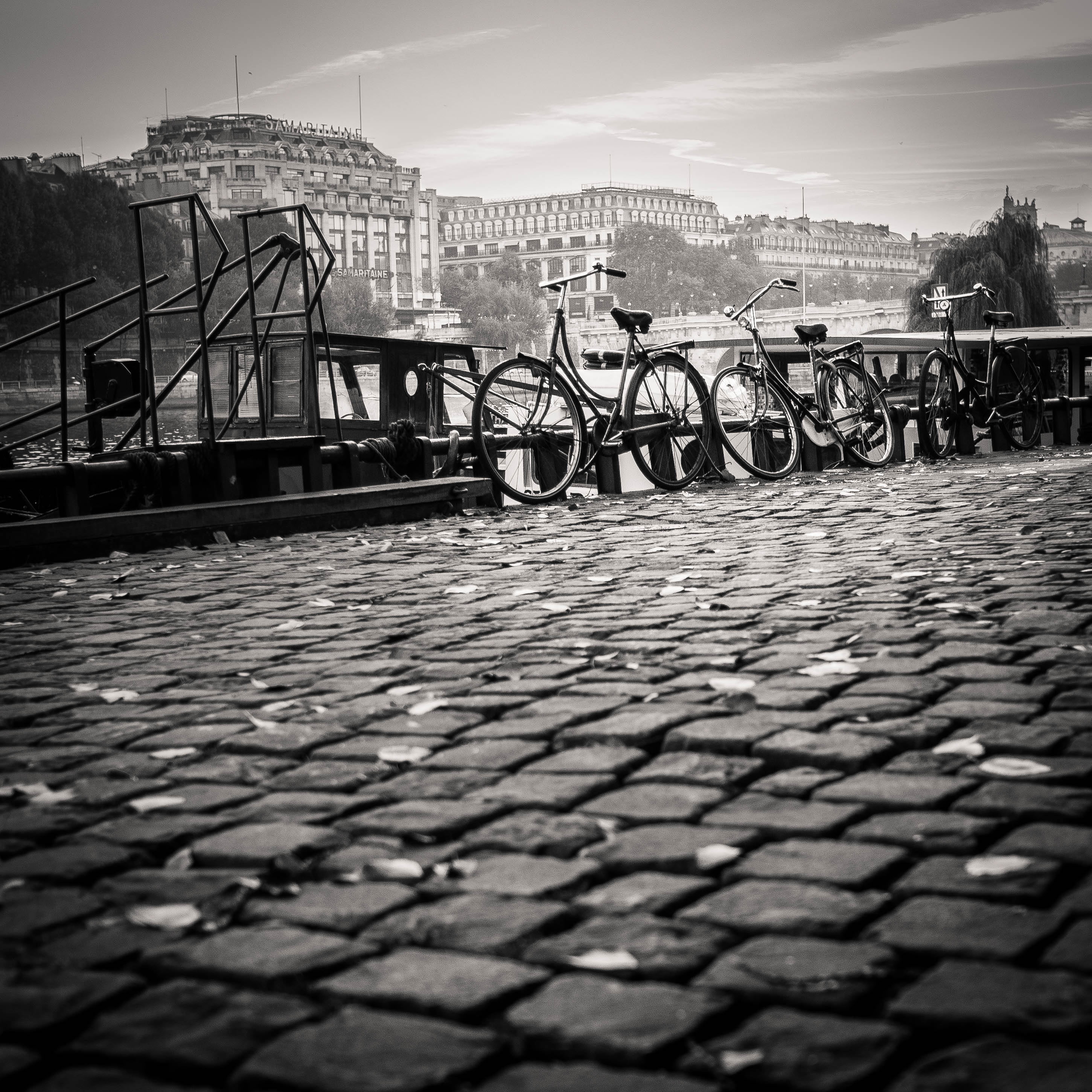 city, sky, two, cobblestone, no people, three, bridge - man made structure, outdoors, gray, bikes, near, parked, nature, transportation, town, dock, mode of transportation, Phone HD Wallpaper