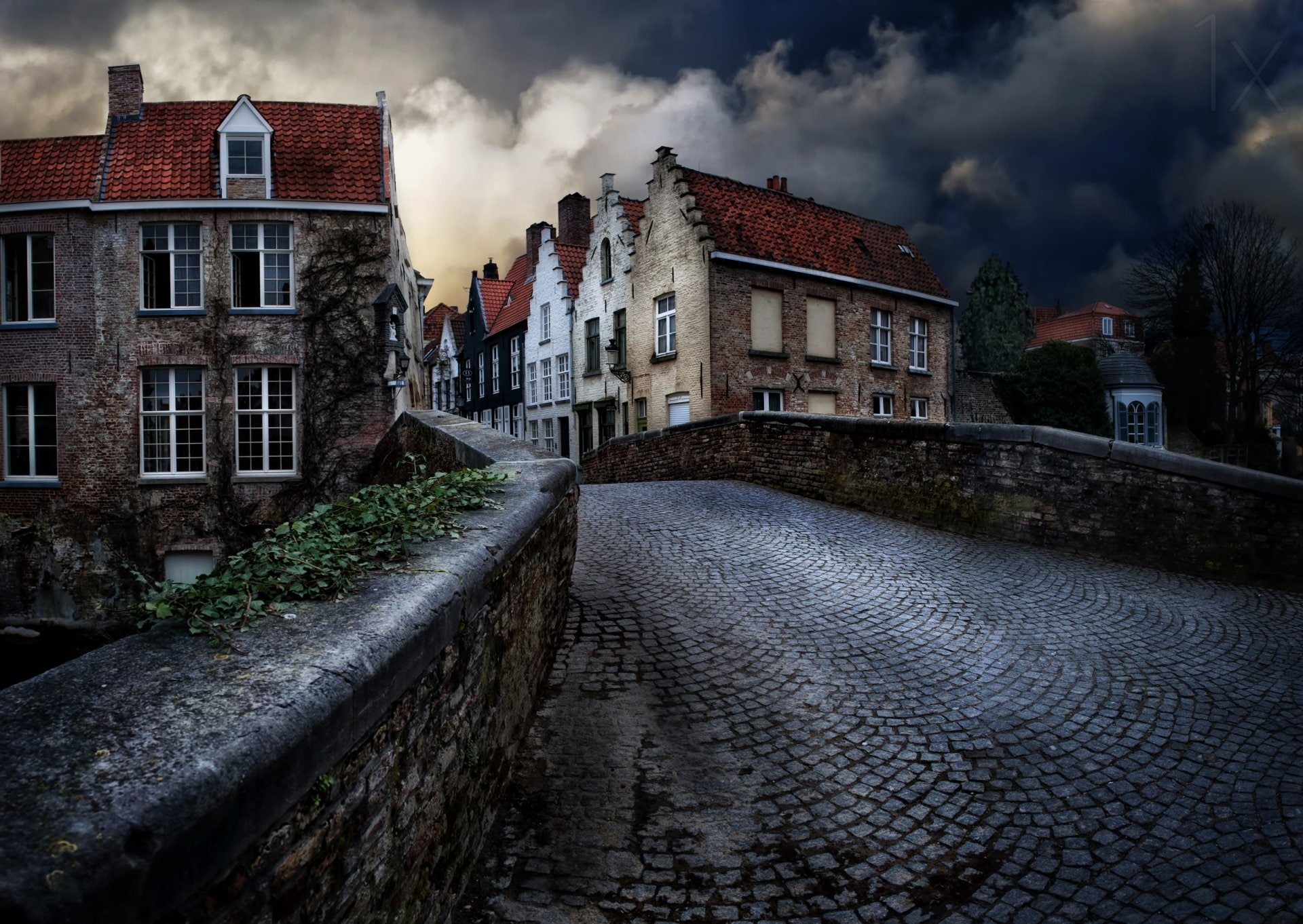 Street, architecture, the way forward, sky, history, stone wall, old, Village, Stone, building, built structure, Man Made, building exterior, 1080P, nature, HD Wallpaper