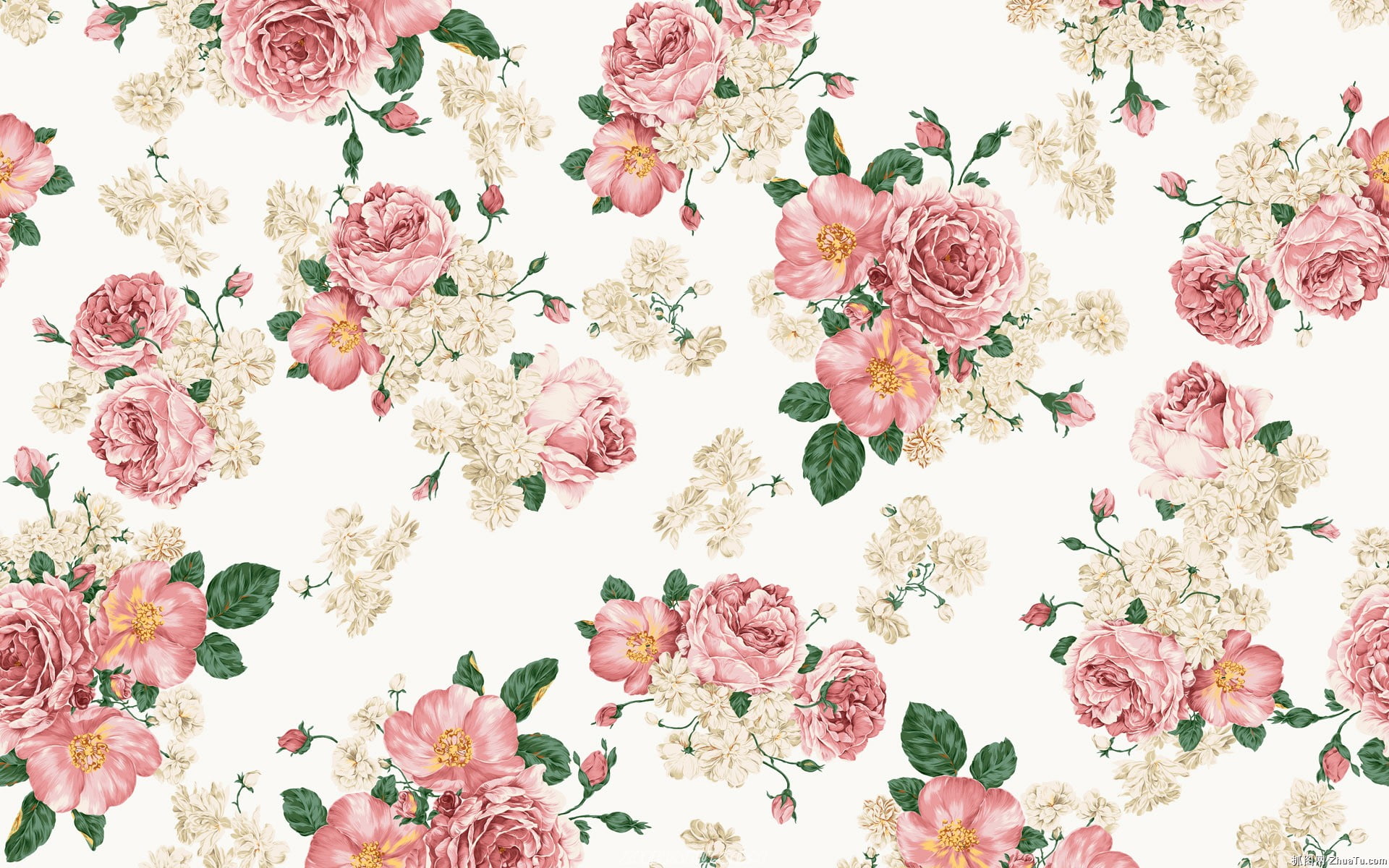 retro Styled, multi Colored, cherry tree, pink, backgrounds, seamless, floral, nature, vulnerability, computer Graphic, freshness, tree, plant, botany, HD Wallpaper