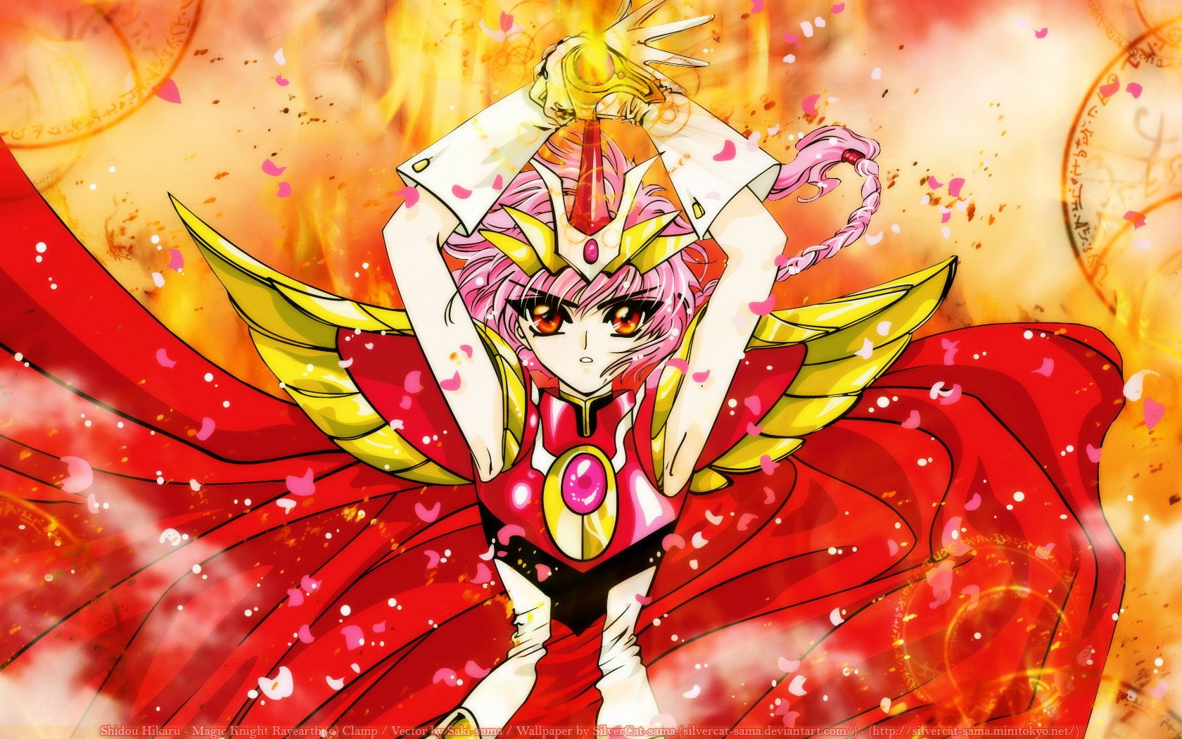 fire, knight, spirit, 720P, shidou, magic, rayearth, hikaru, HD Wallpaper