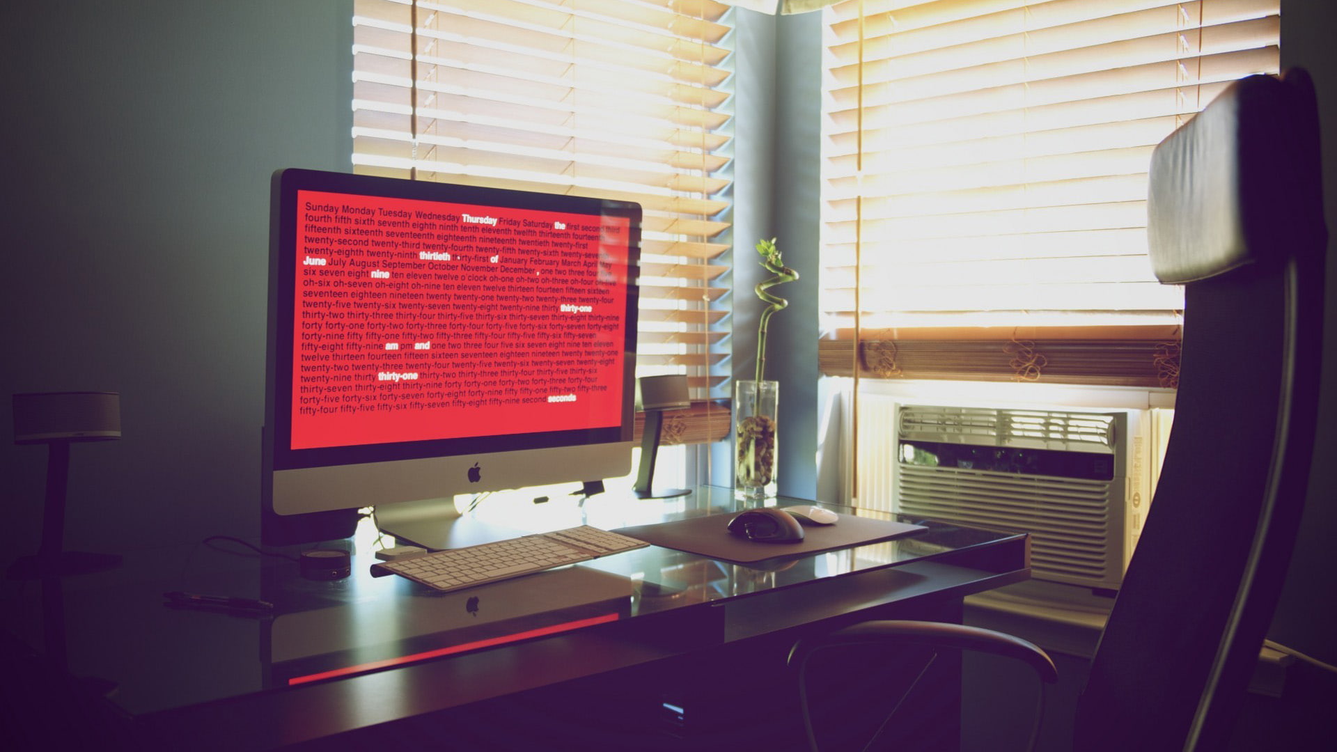 imac, blinds, keyboard, setup, magic mouse, hd, apple, 1080P, HD Wallpaper
