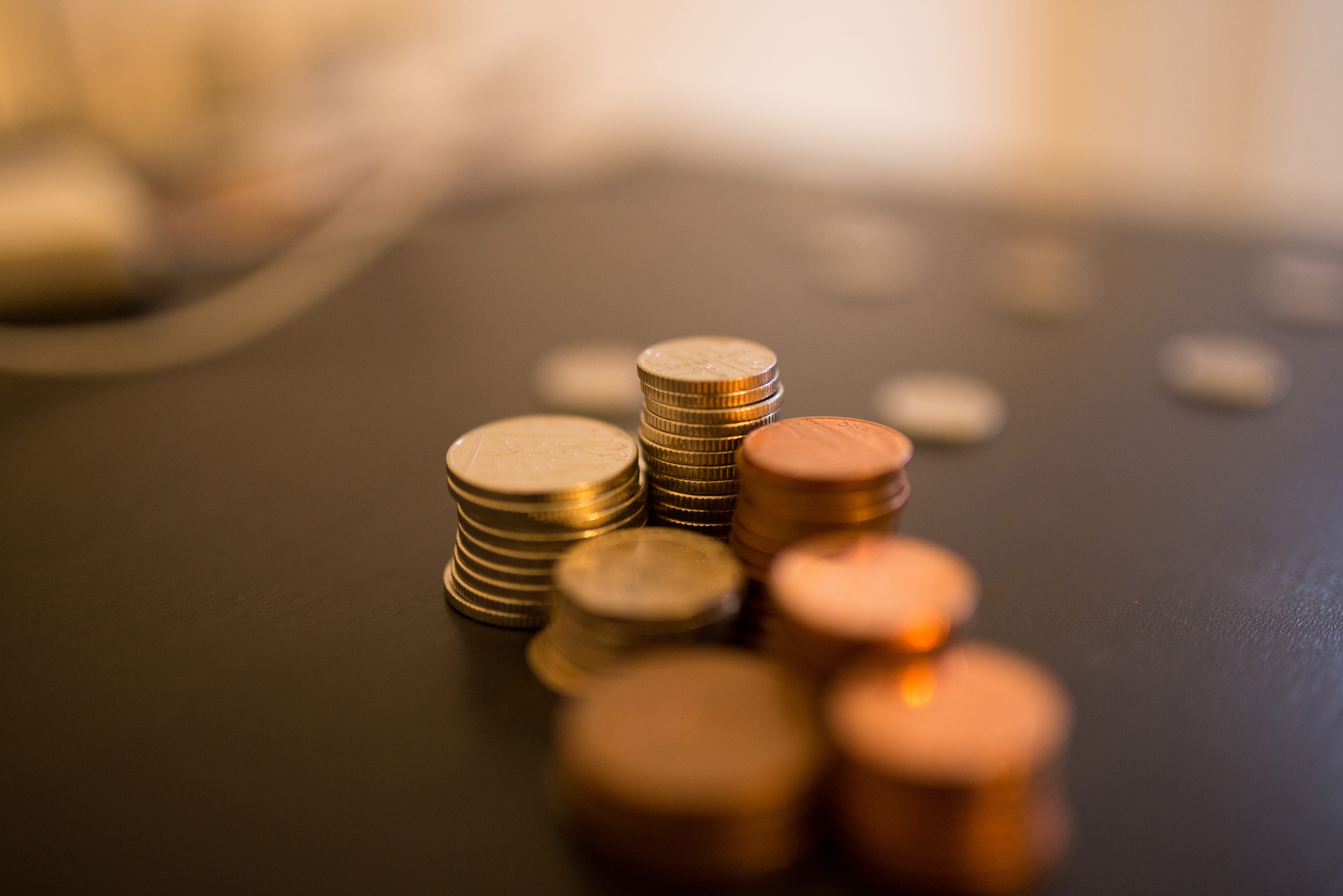 investment, coins, wealth, savings, large group of objects, close-up, money, finance, still life, metal, business, stack, selective focus, business finance and industry, HD Wallpaper