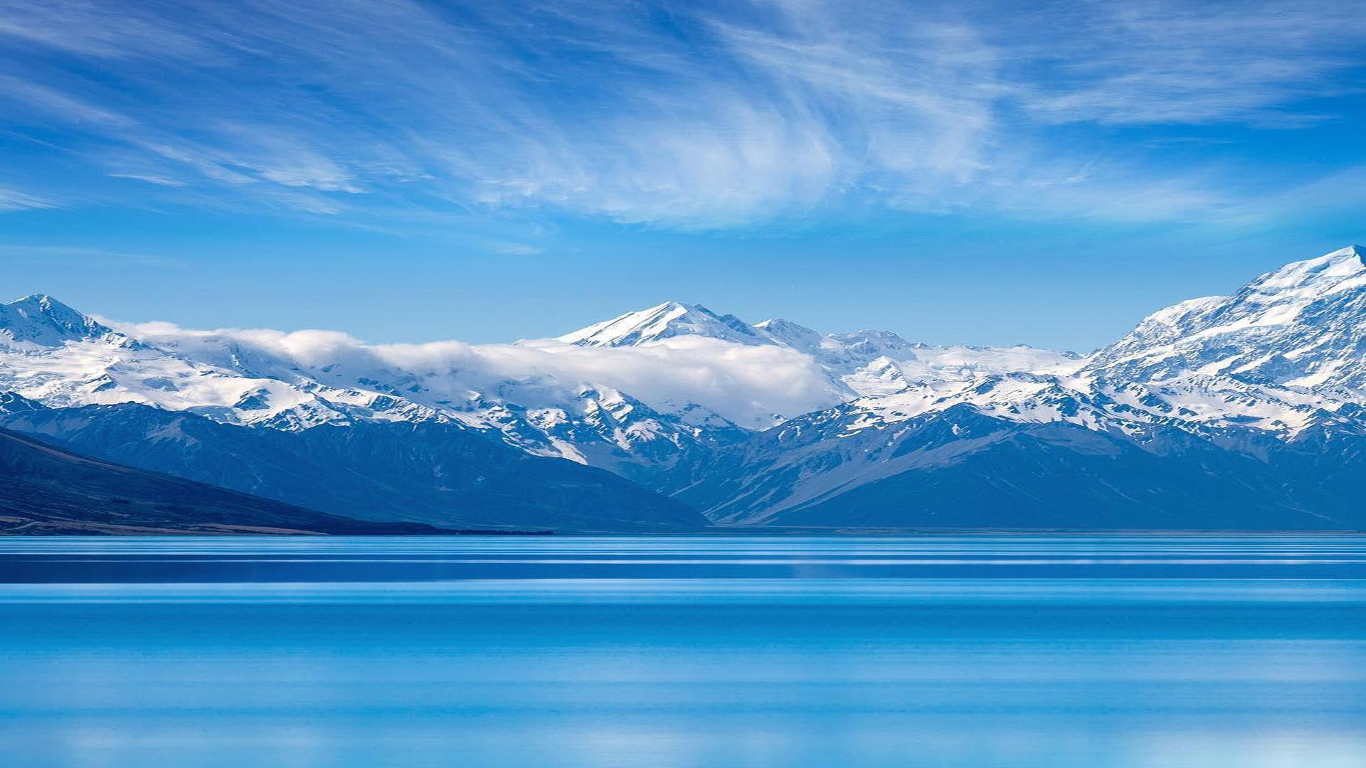 blue, go, mountain peak, lake, must, scenics - nature, landscape, mountains, outdoors, cloud - sky, water, snowcapped mountain, beauty in nature, mountain, HD Wallpaper