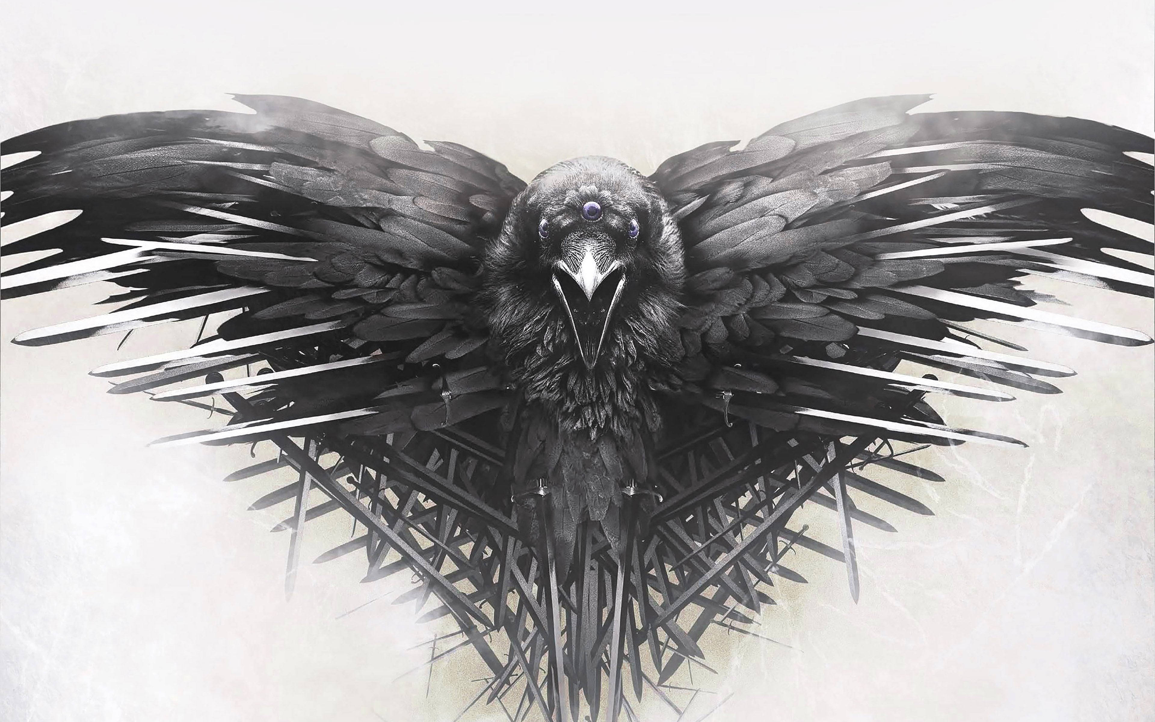 animal, animal wing, eagle, vertebrate, no people, of, thrones, black color, one animal, flying, die, game, spread wings, animal wildlife, day, HD Wallpaper