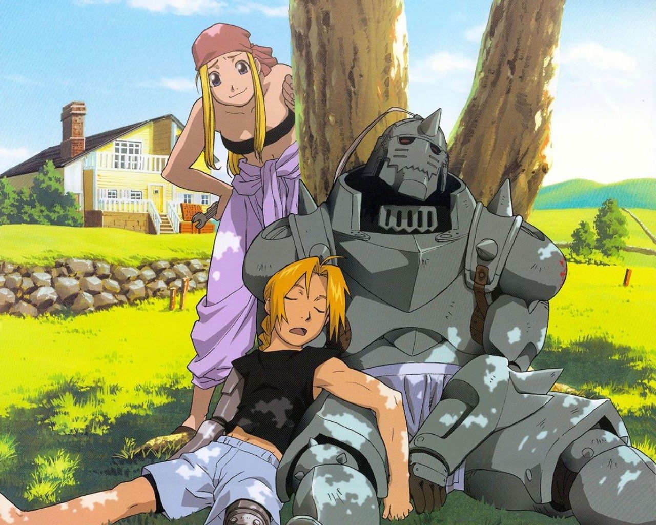 Winry Rockbell, Edward Elric, Alphonse Elric, 720P, FullMetal Alchemist, HD Wallpaper