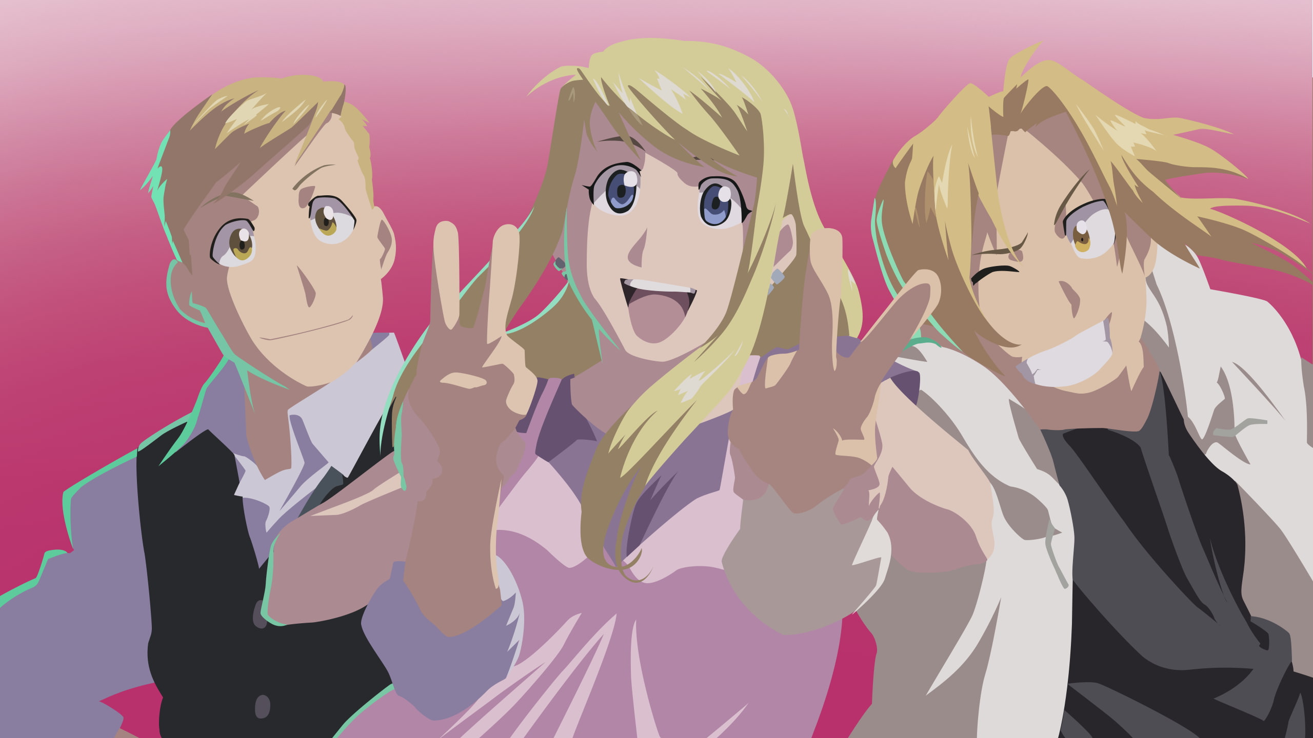 2K, Winry Rockbell, Edward Elric, FullMetal Alchemist, Alphonse Elric, HD Wallpaper