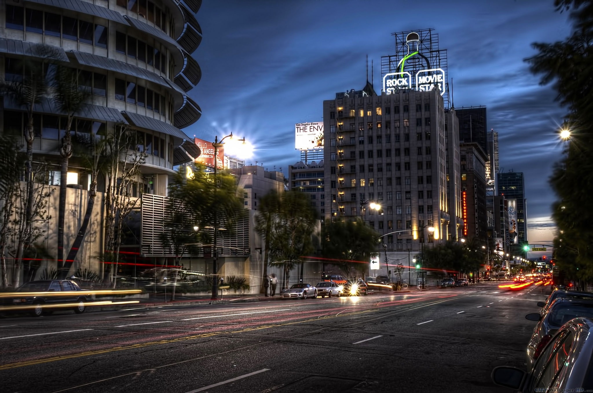 city life, motion, long exposure, no people, built structure, building exterior, mode of transportation, cityscape, skyscraper, light trail, road, sky, HD Wallpaper