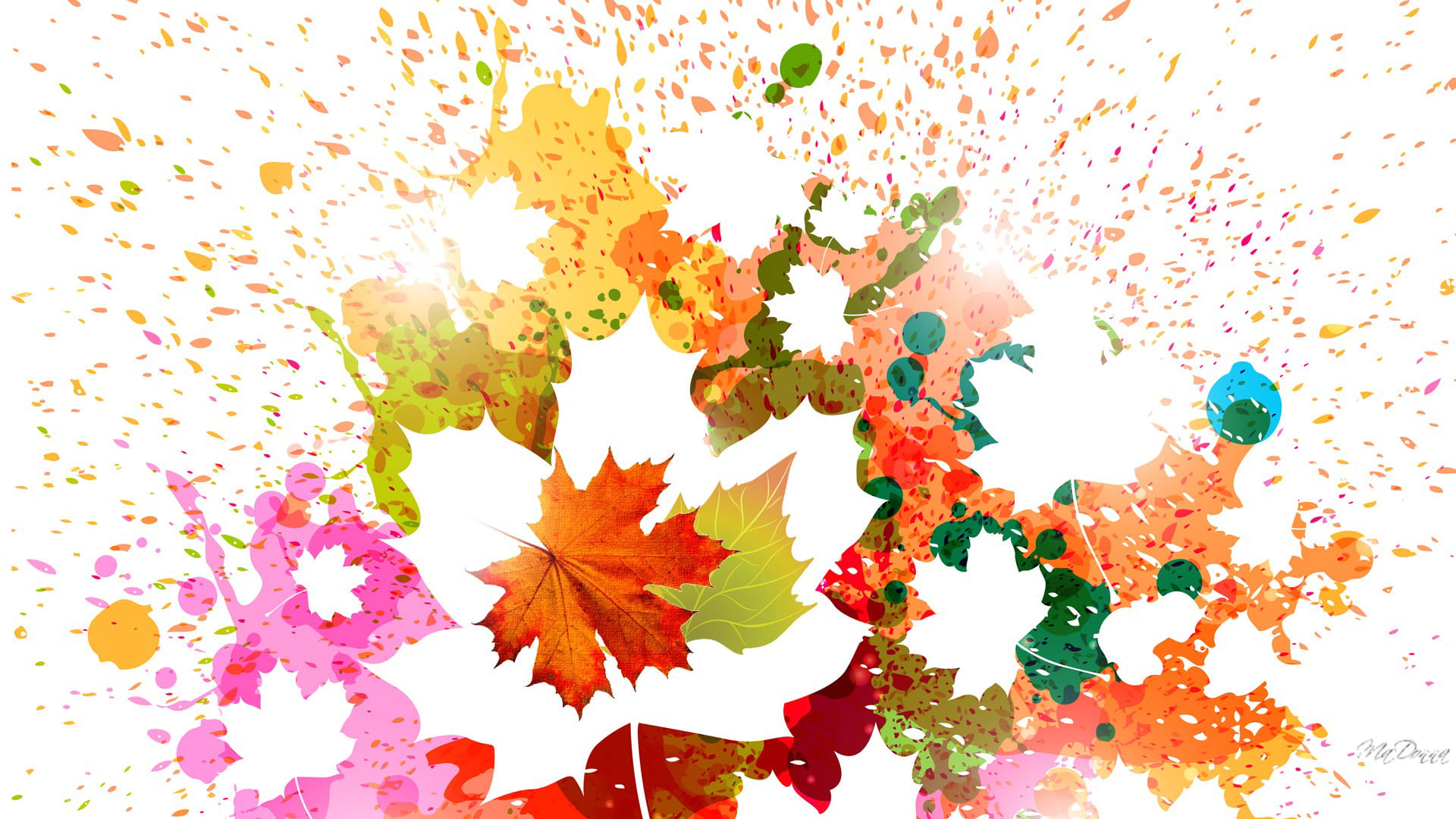leaf, backgrounds, design, plant part, maple leaf, october, abstract, autumn, red, computer Graphic, no people, backdrop, plant, 1080P, color Image, silhouette, HD Wallpaper