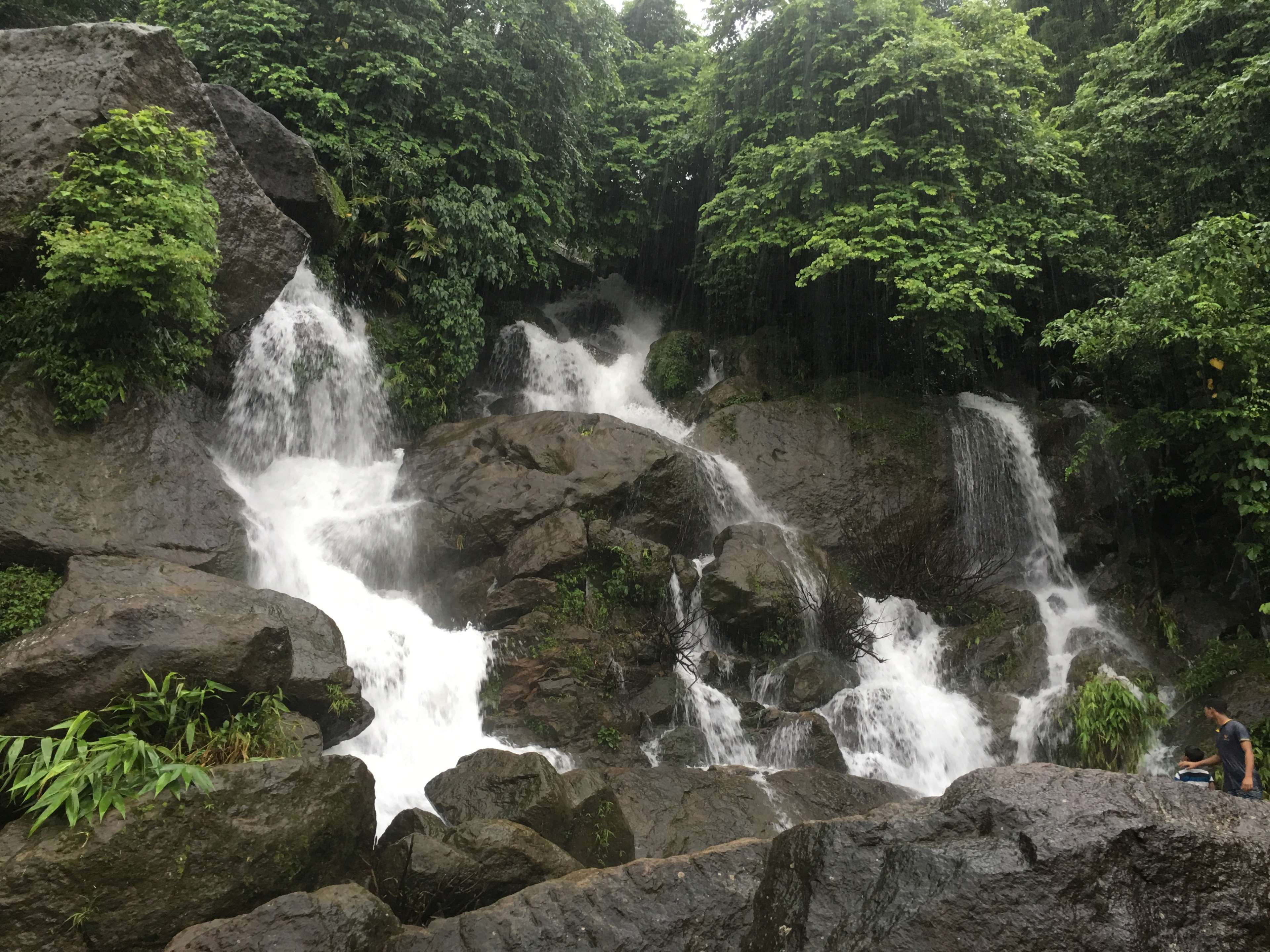 solid, nature, 4K, water, waterfall, tree, rock - object, beauty in nature, power in nature, jaflong, scenics - nature, land, motion, rock formation, long exposure, HD Wallpaper