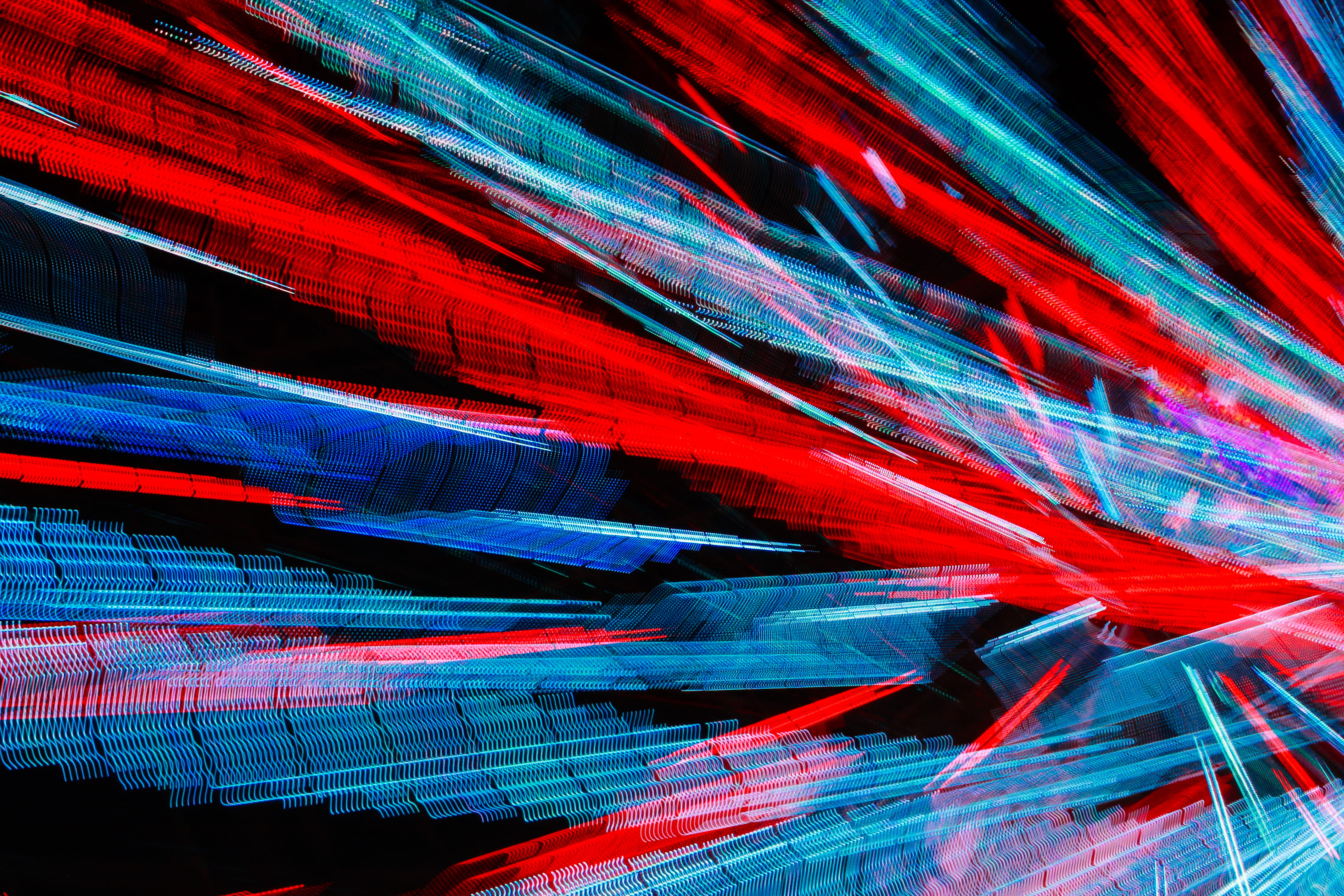  4K, backgrounds, la, architecture, multi colored, blue, red, flash, pattern, long exposure, art and craft, design, losangele, close-up, vibrant color, HD Wallpaper