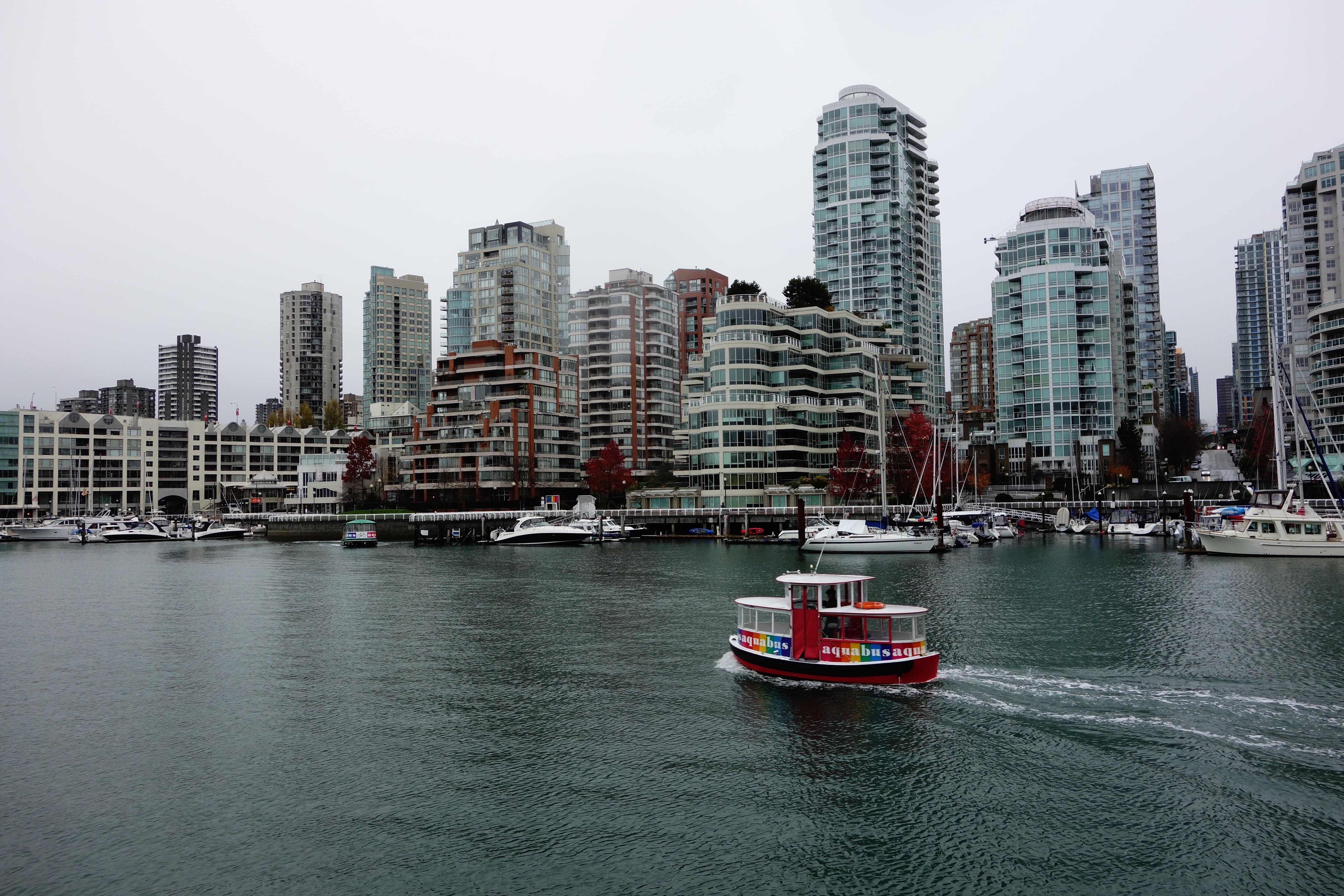 ship, transportation, vancouver, sky, residential, modern, nature, ferry, water, island, river, construction, built structure, waterfront, nautical vessel, HD Wallpaper
