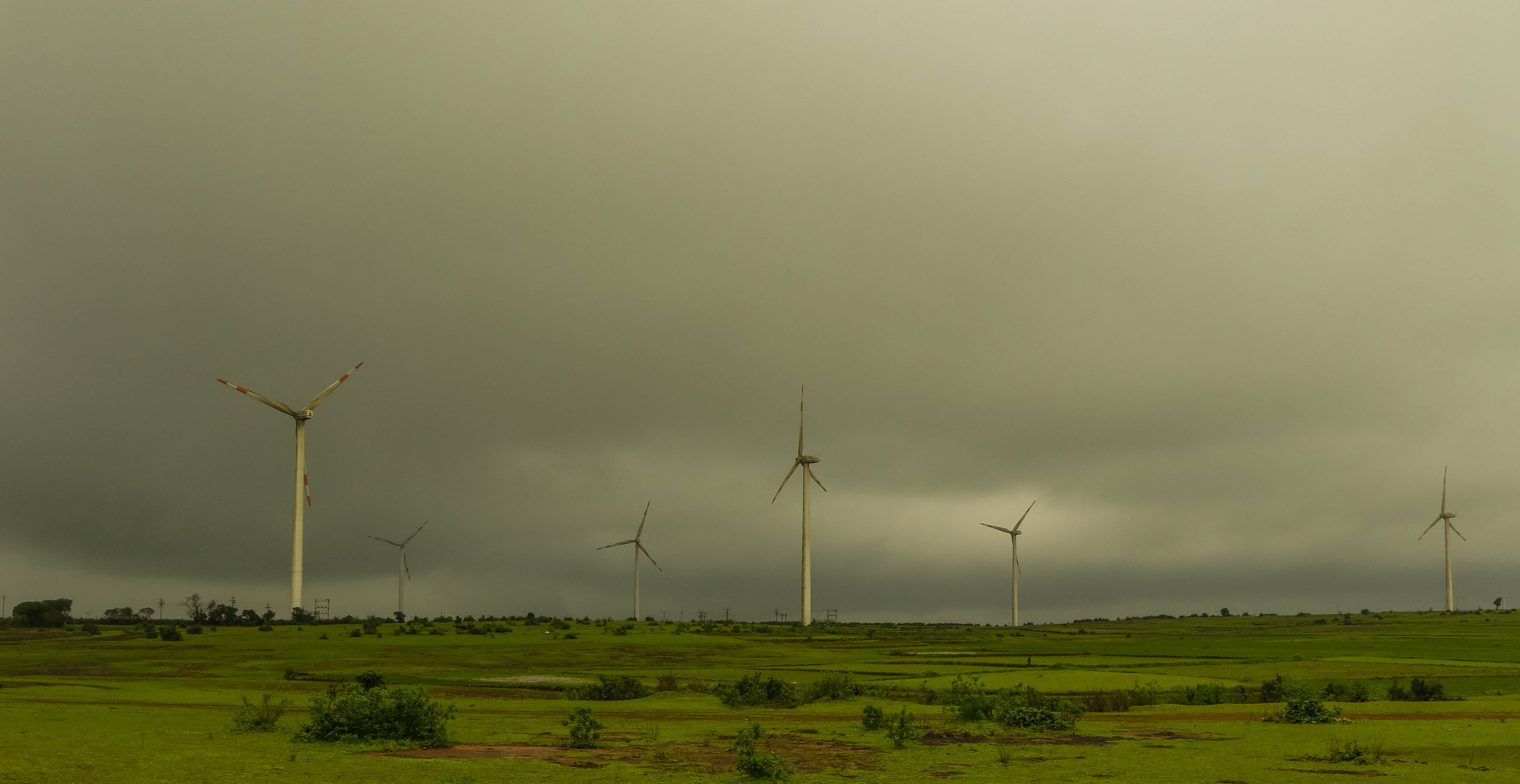 satara, nature, maharashtra, land, sky, turbine, environmental conservation, outdoors, wind, rural scene, no people, trees, plant, green, wind turbine, HD Wallpaper