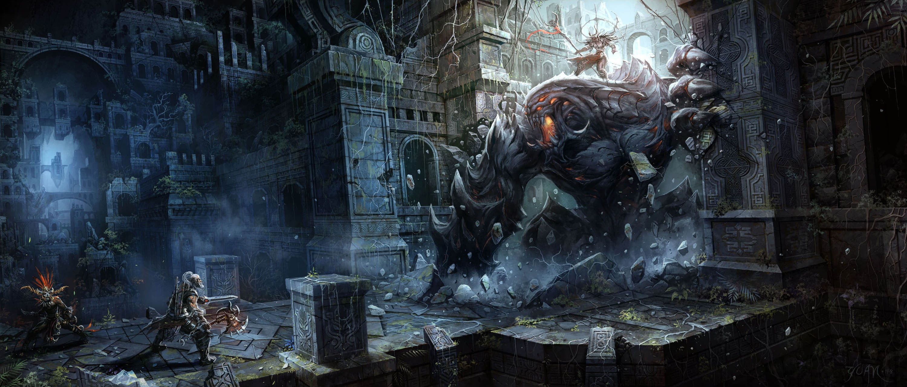 Chao Yuan Xu, barbarian, Concept Artist from China, 2K, Diablo 3, blizzard, weapons, dark fantasy, warriors, rpg, HD Wallpaper