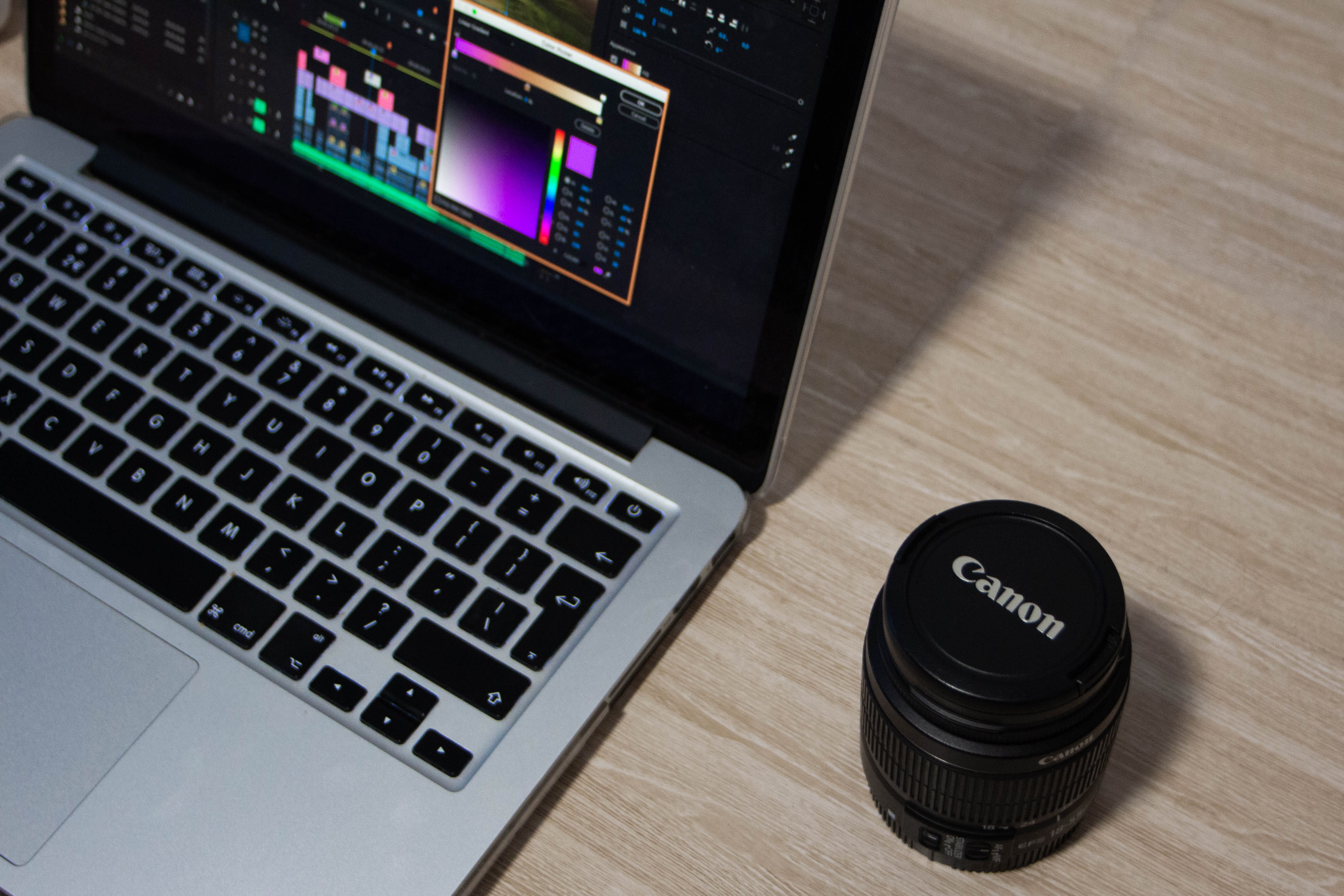 business, computer keyboard, desk, portable information device, new zealand, no people, computer equipment, editing, auckland, furniture, text, camera, HD Wallpaper