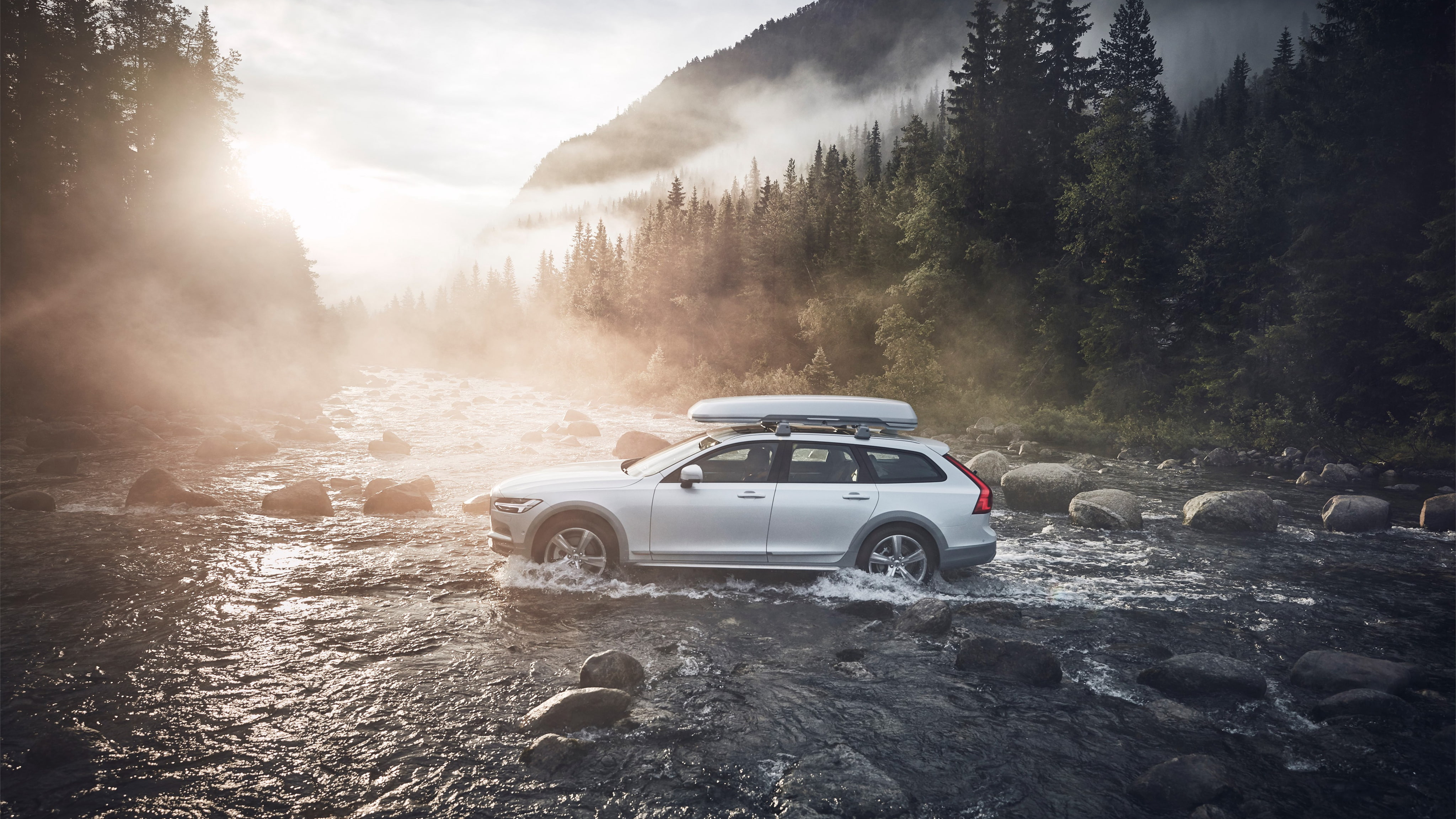 cloud - sky, Volvo, v, Race, scenics - nature, land, V90, plant, car, forest, Ocean, land vehicle, Edition, transportation, motor vehicle, Shows, Cross, HD Wallpaper