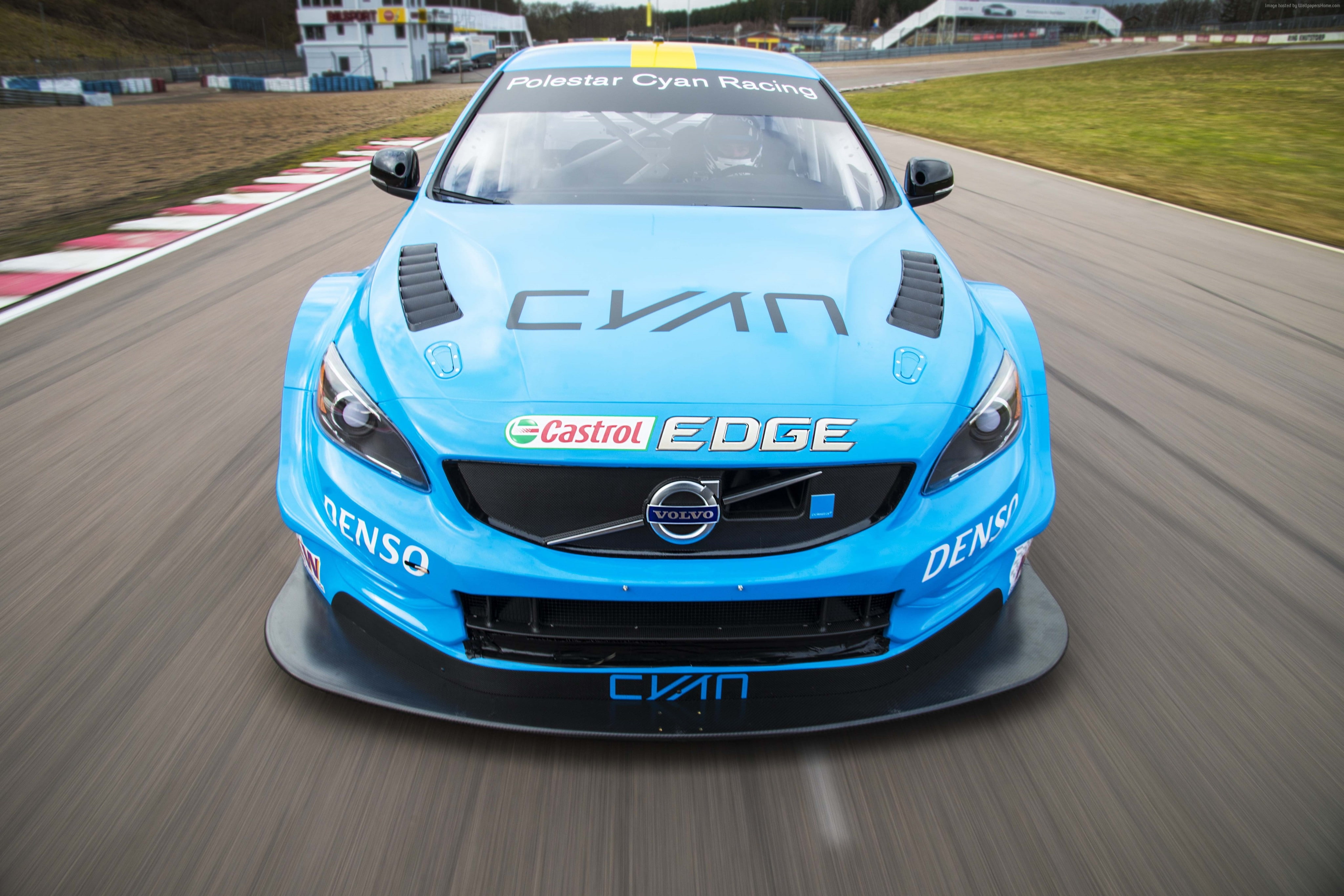 4K, Polestar, Volvo S60, TC1, sport cars, WTCC, blue, HD Wallpaper